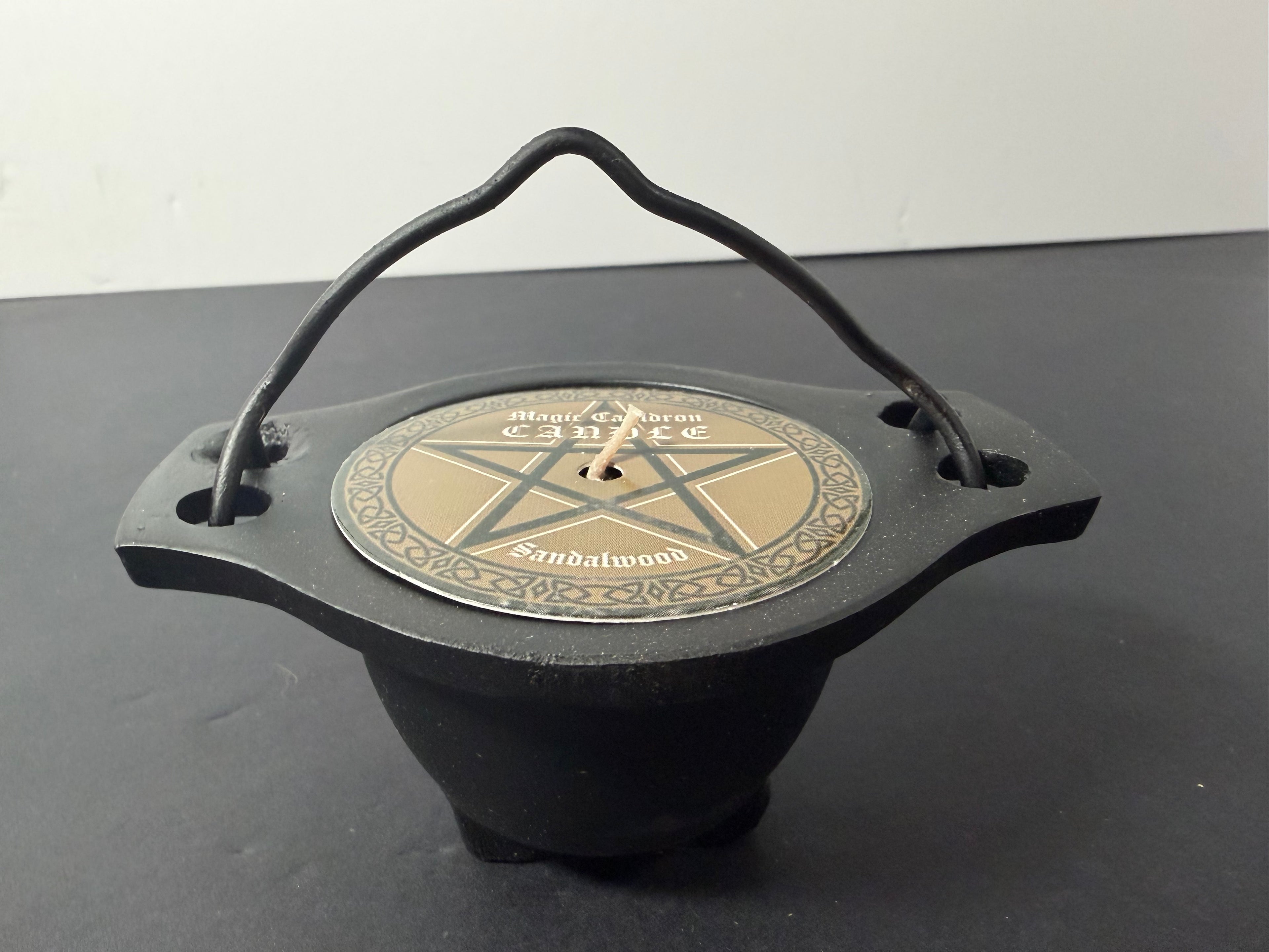 Cast Iron Magic Cauldron Candle – Sandalwood (3”)