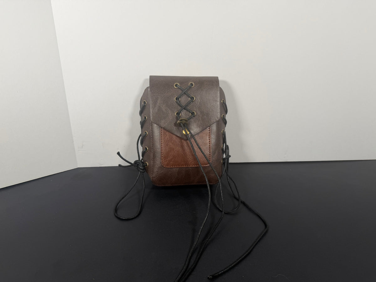Medieval Viking Lace-Up Crossbody Waist Bag