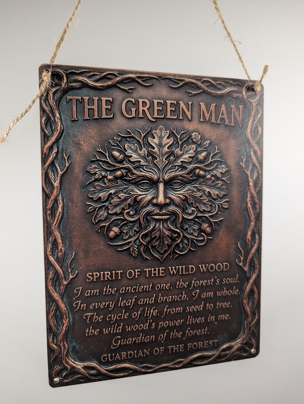 Green Man Guardian Spirit Wall Plaque