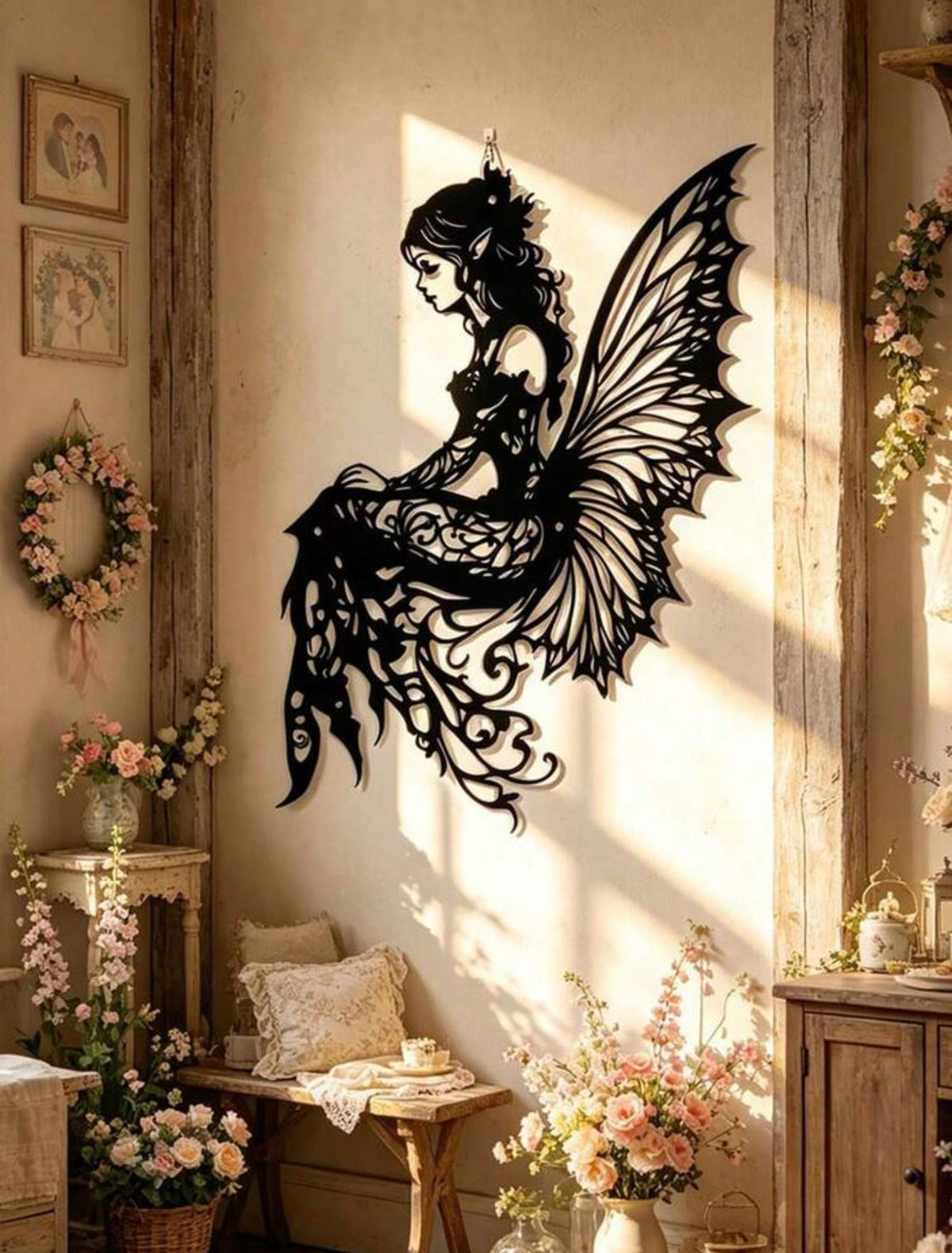 Enchanted Fairy Metal Wall Art – 40 cm