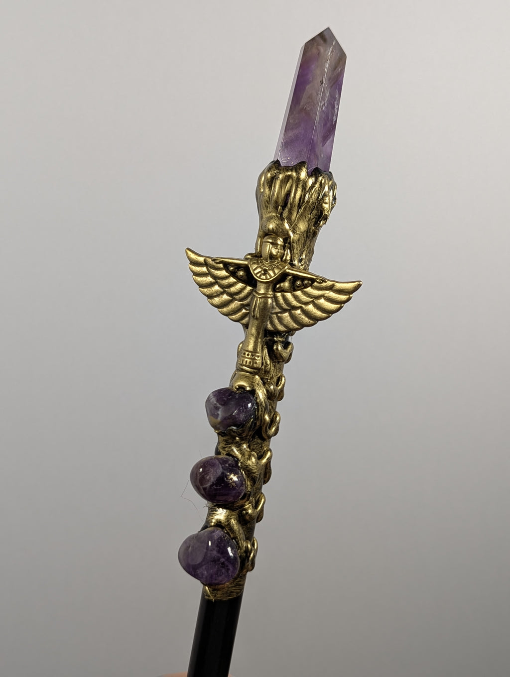 Premium Golden Isis Amethyst Decorative Wand