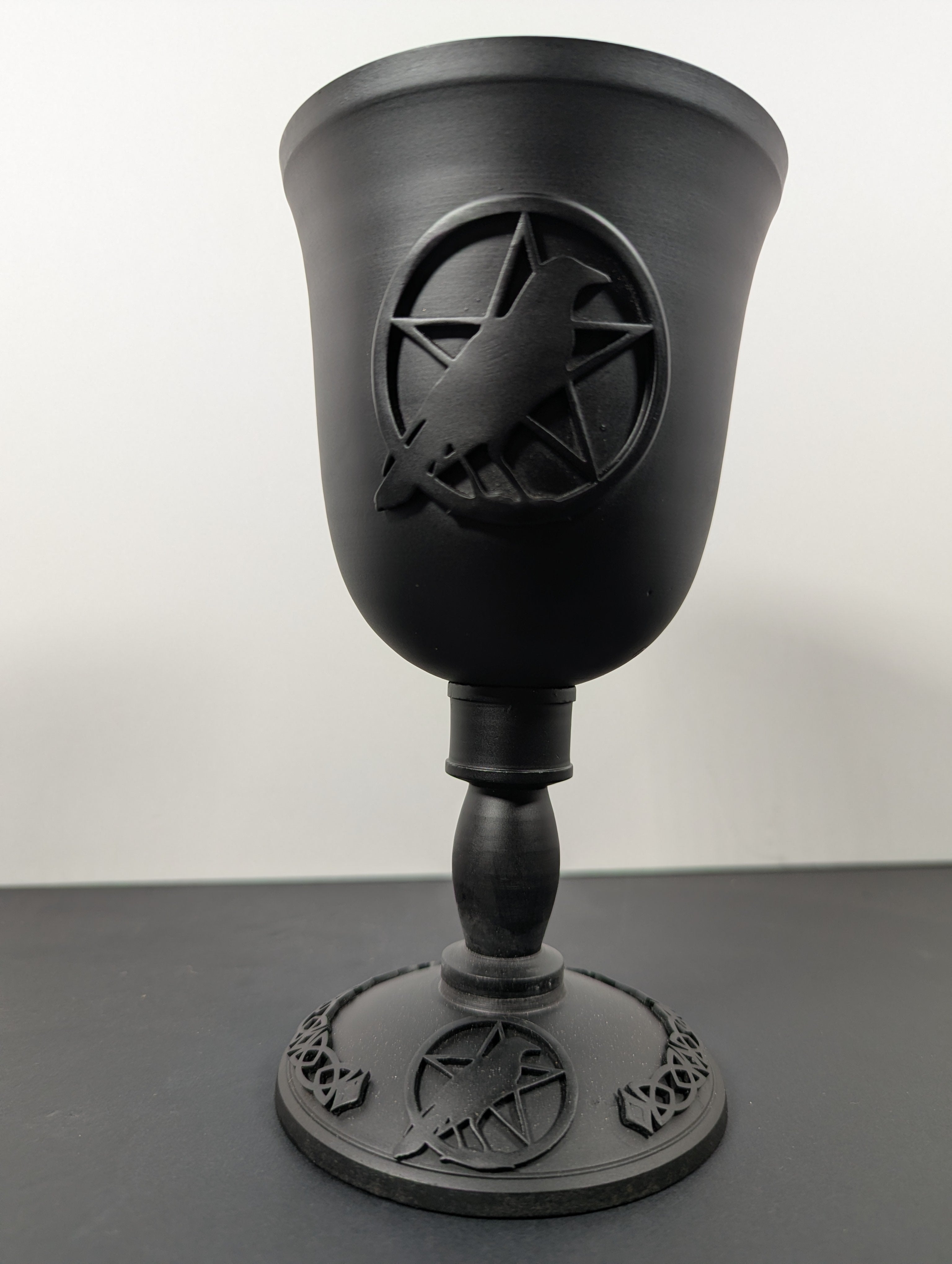 Cast Iron Raven Pentacle Chalice – Food Grade – 7.5”