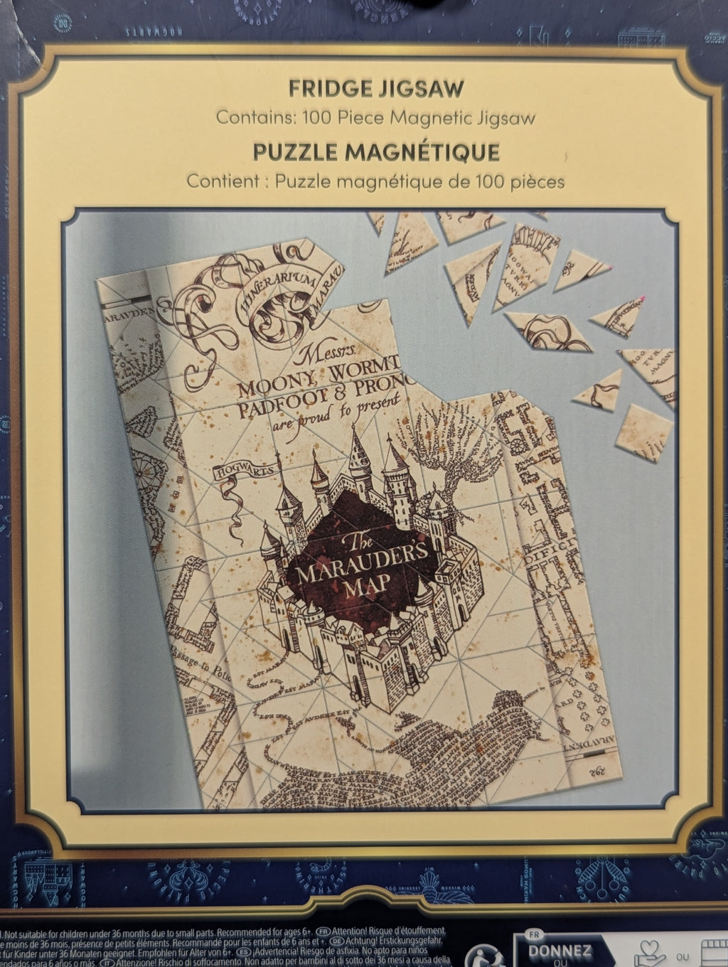 Harry Potter The Marauder’s Map Magnetic Fridge Jigsaw Puzzle - 100 Pieces