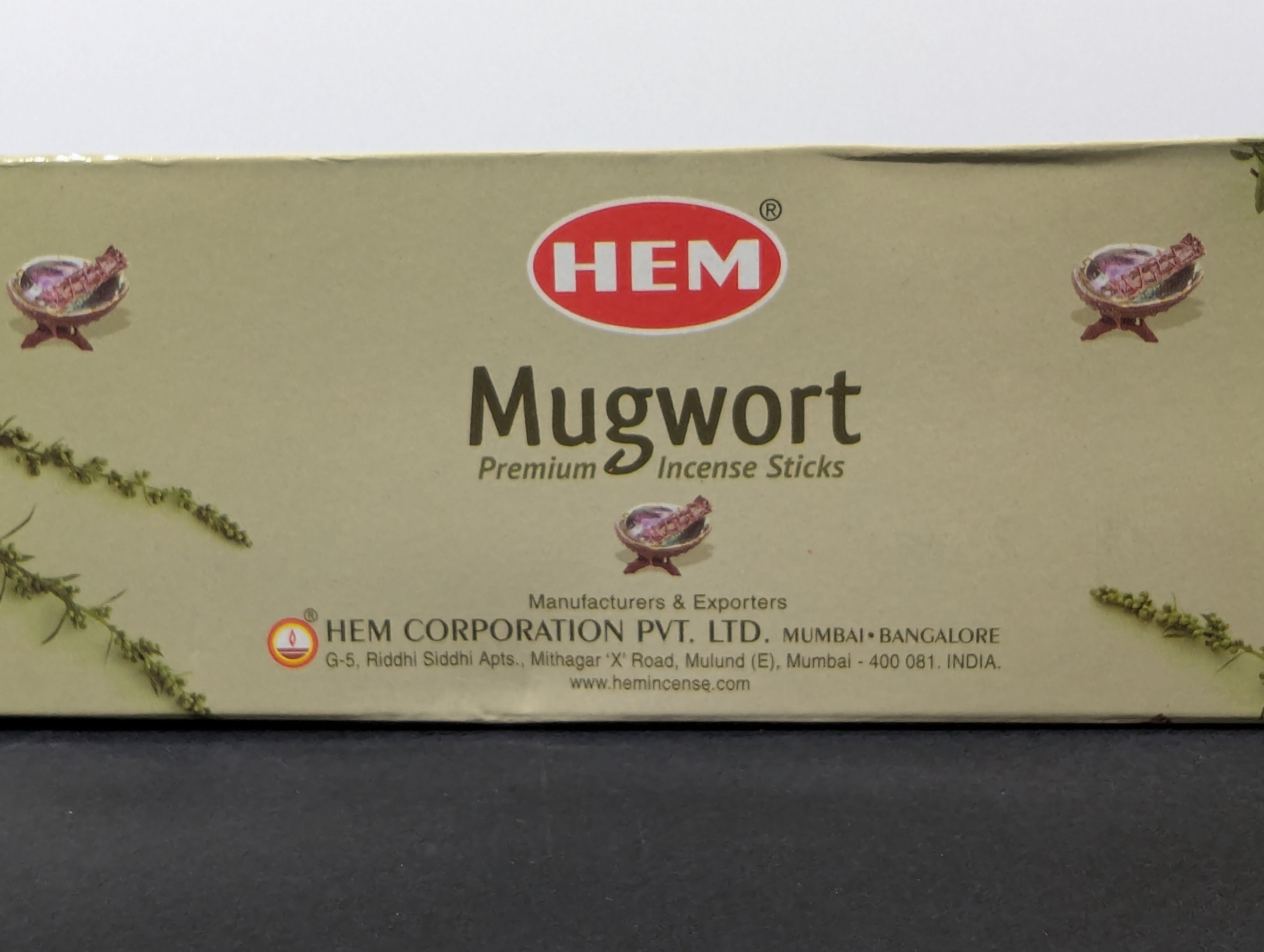 HEM Mugwort Premium Incense Sticks – Hexagonal Pack (20g)