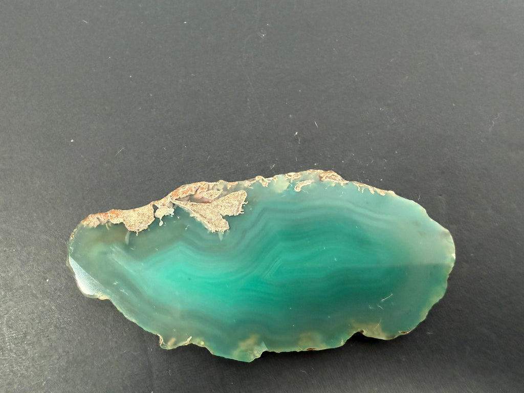 Green Enhanced Agate Slice