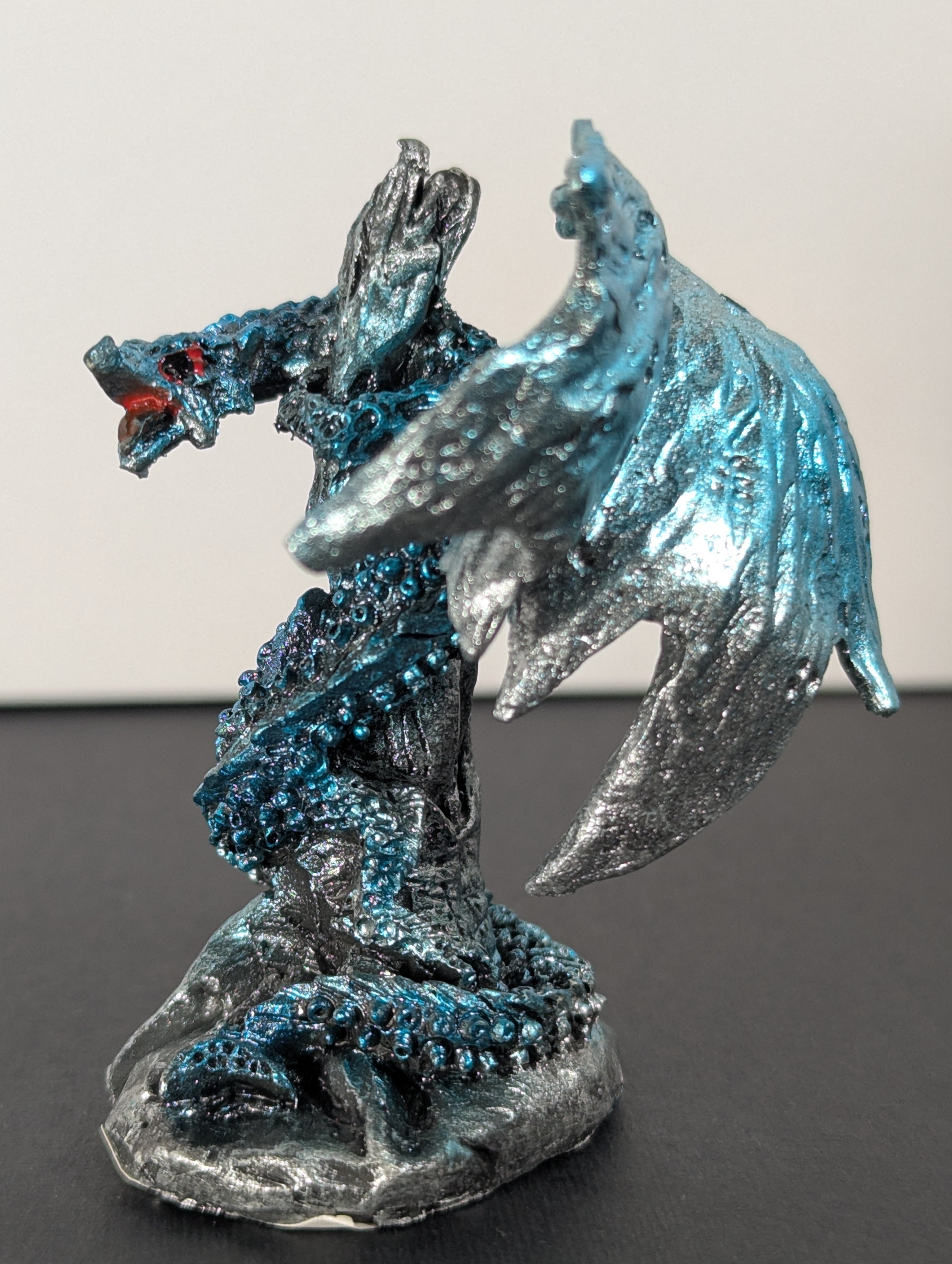 Mini Metallic Dragon Figurines — Assorted Colours