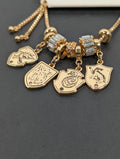 Official Harry Potter House Crest Gold Charm Bracelet