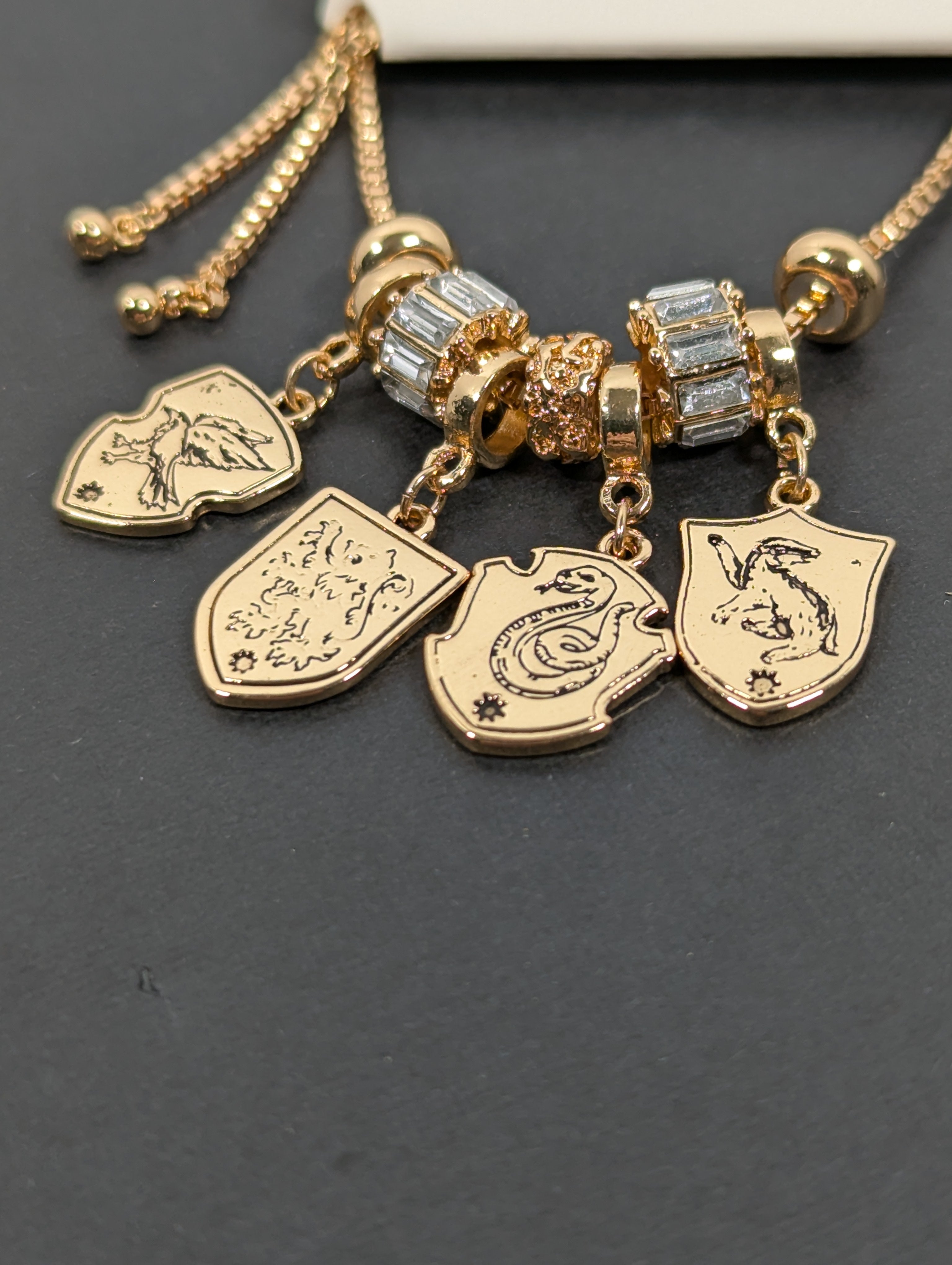 Official Harry Potter House Crest Gold Charm Bracelet