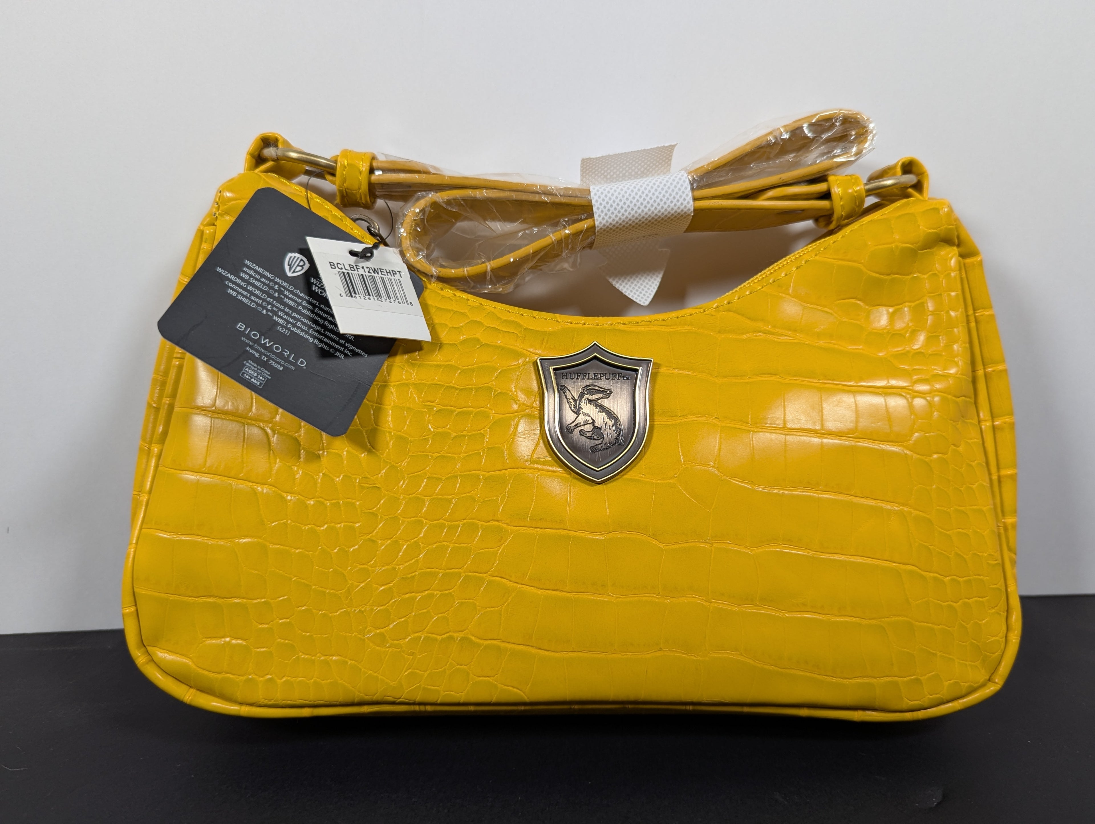 Harry Potter Hufflepuff Yellow Croc-Style Purse