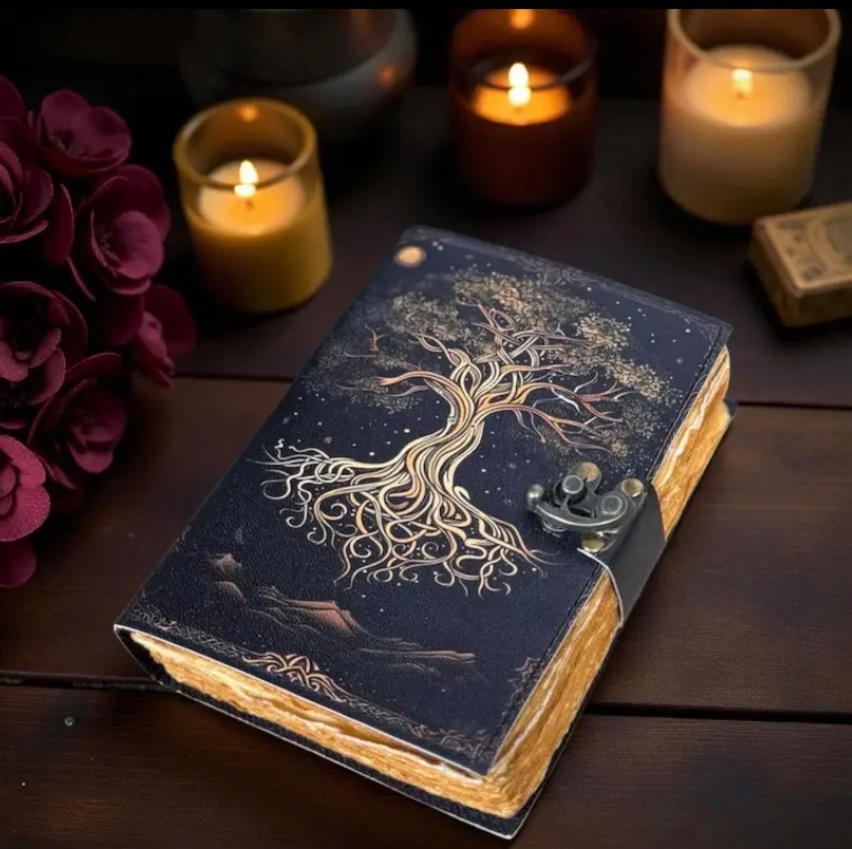 Tree of Life Genuine Leather Grimoire Journal – 200 Pages