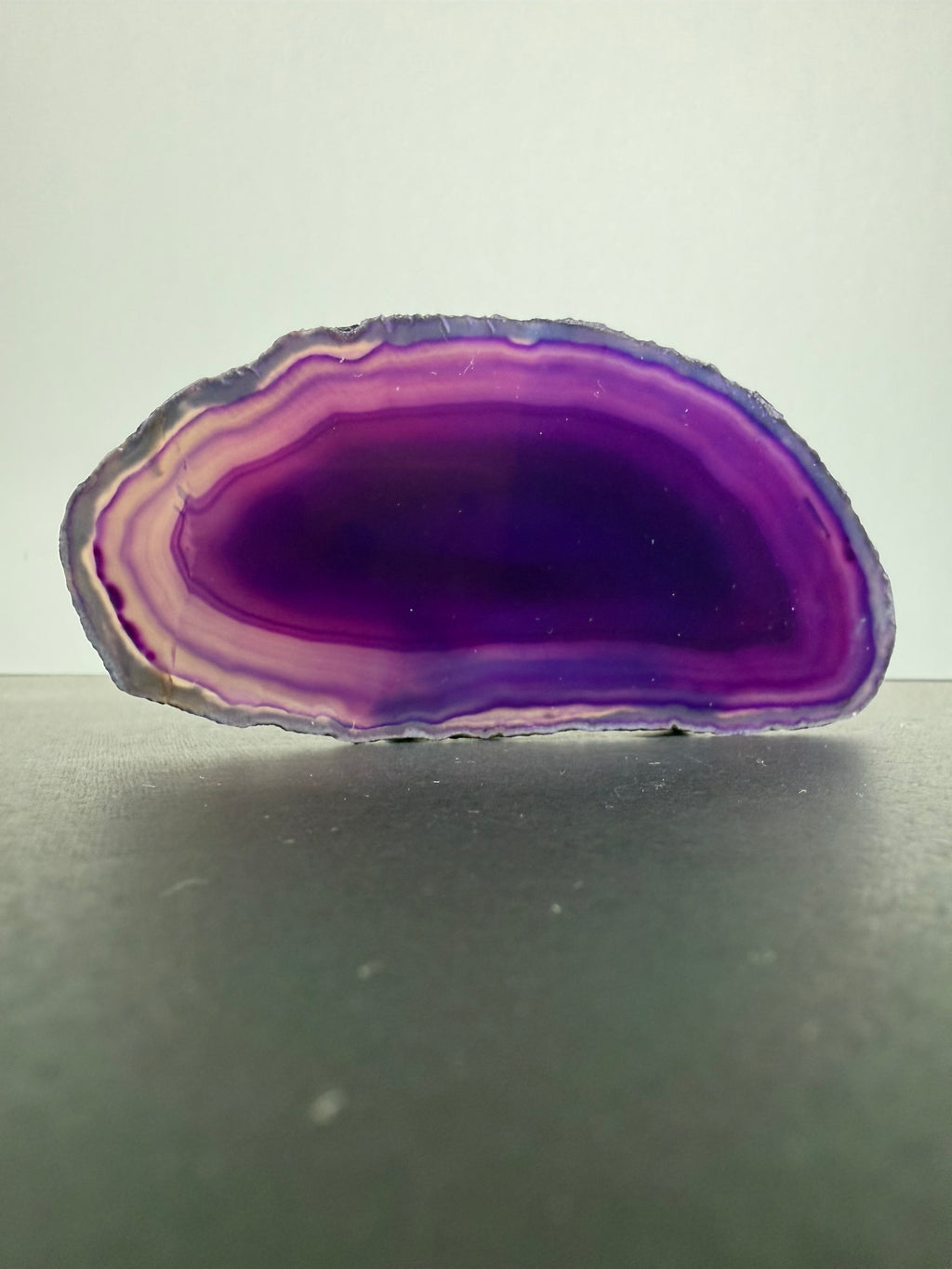 Purple Enhanced Agate Slice
