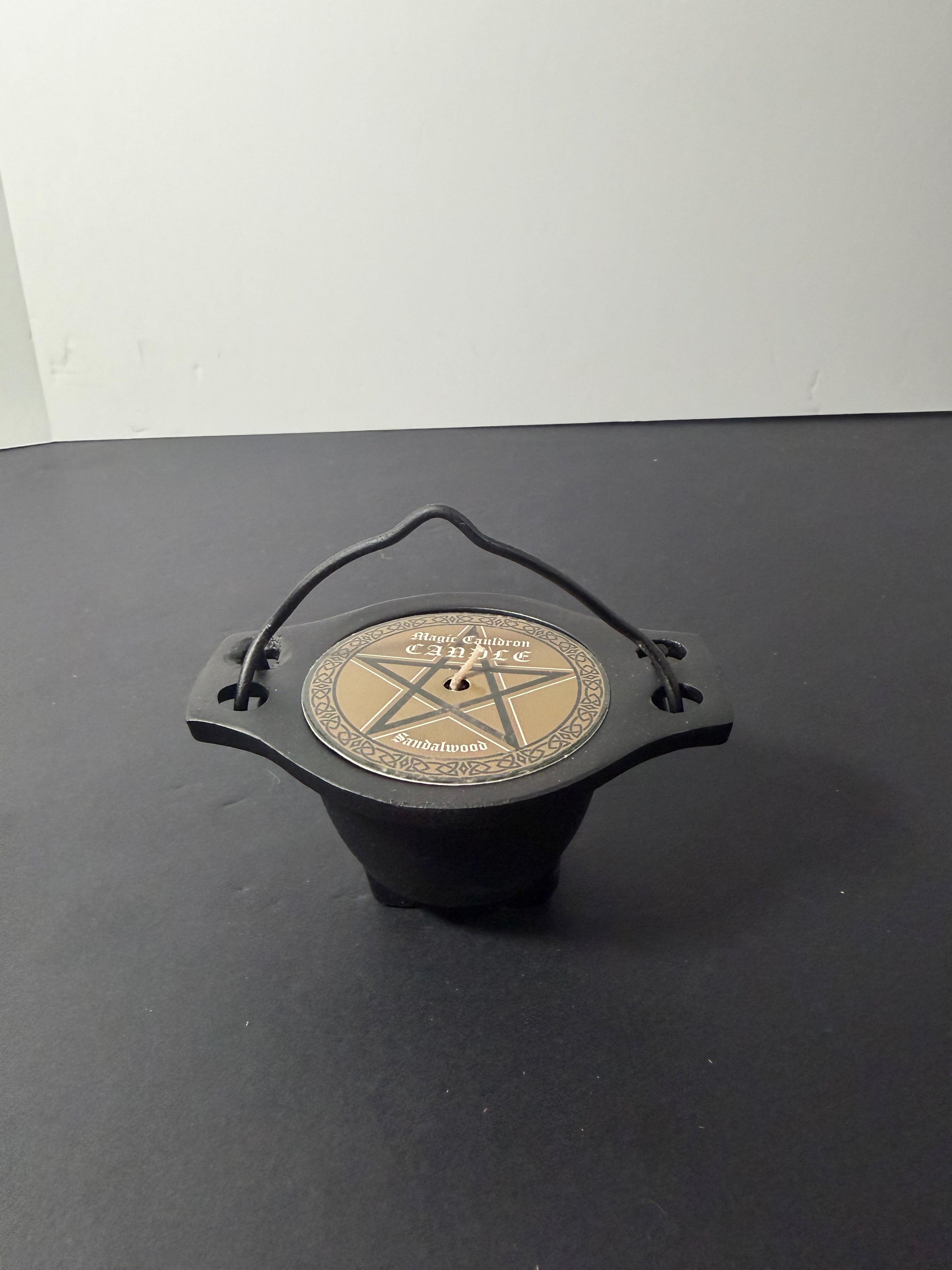 Cast Iron Magic Cauldron Candle – Sandalwood (3”)