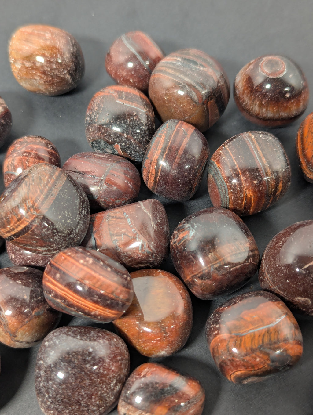 Red Tiger Eye Tumbled Stone — India