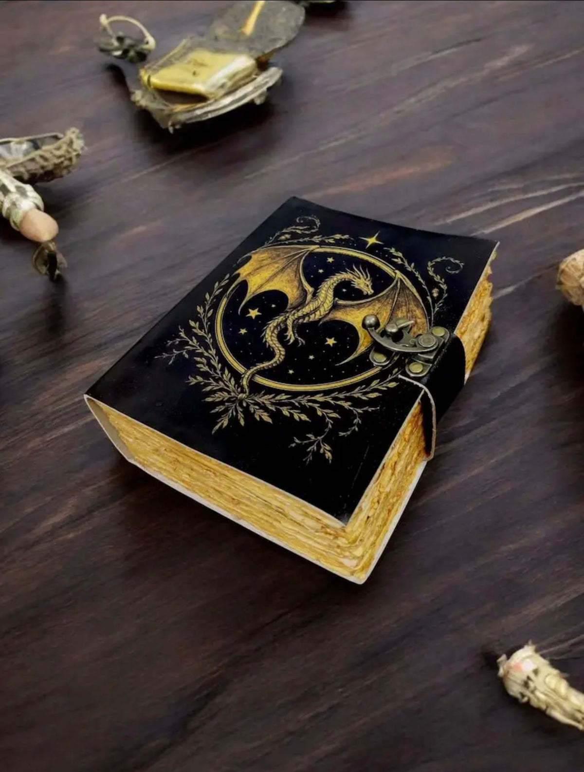 Dragon Leather Grimoire – 200 Page Handmade Journal