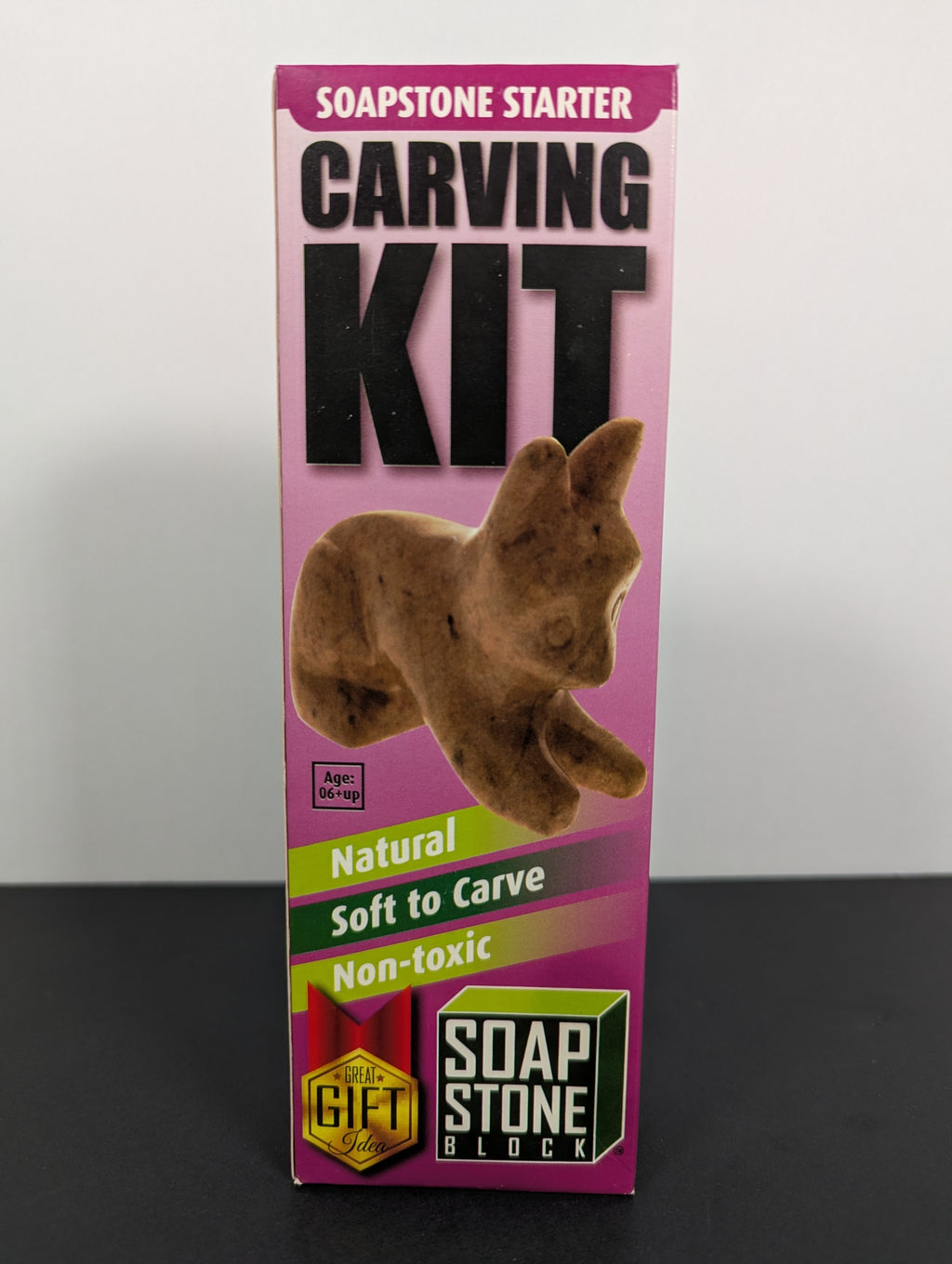Soapstone Starter Carving Kit Cat
