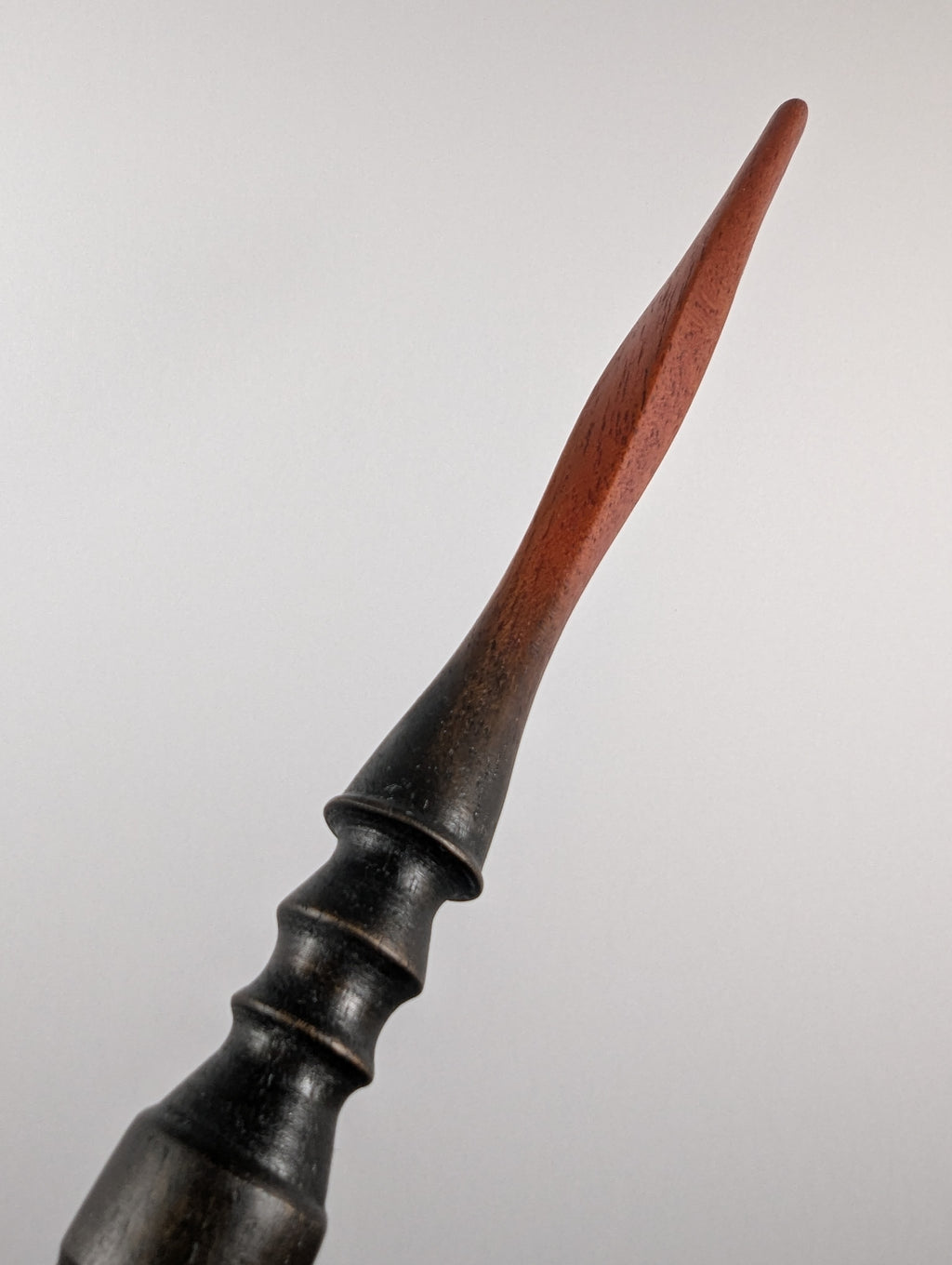 Crystal Crown African Mahogany Handcrafted Decorative Wand
