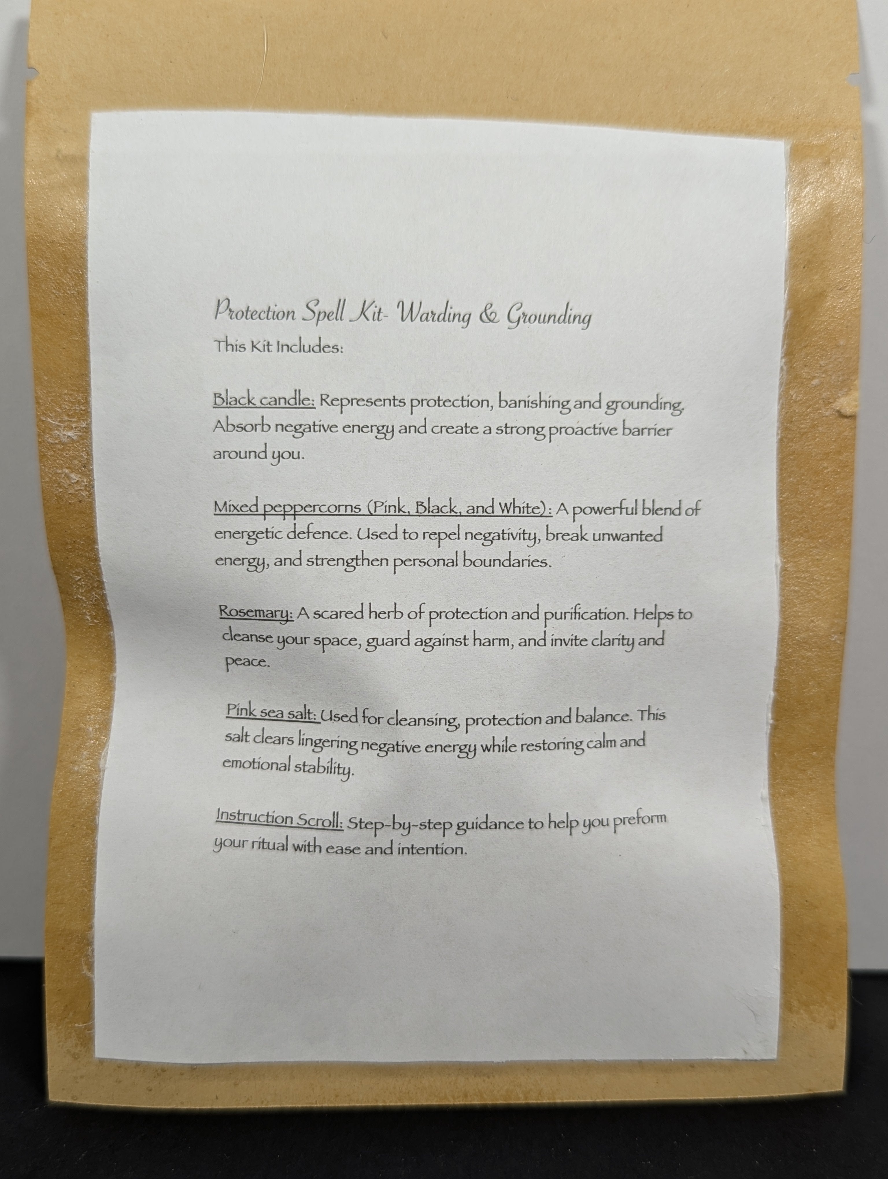 Protection Spell Incantation Kit