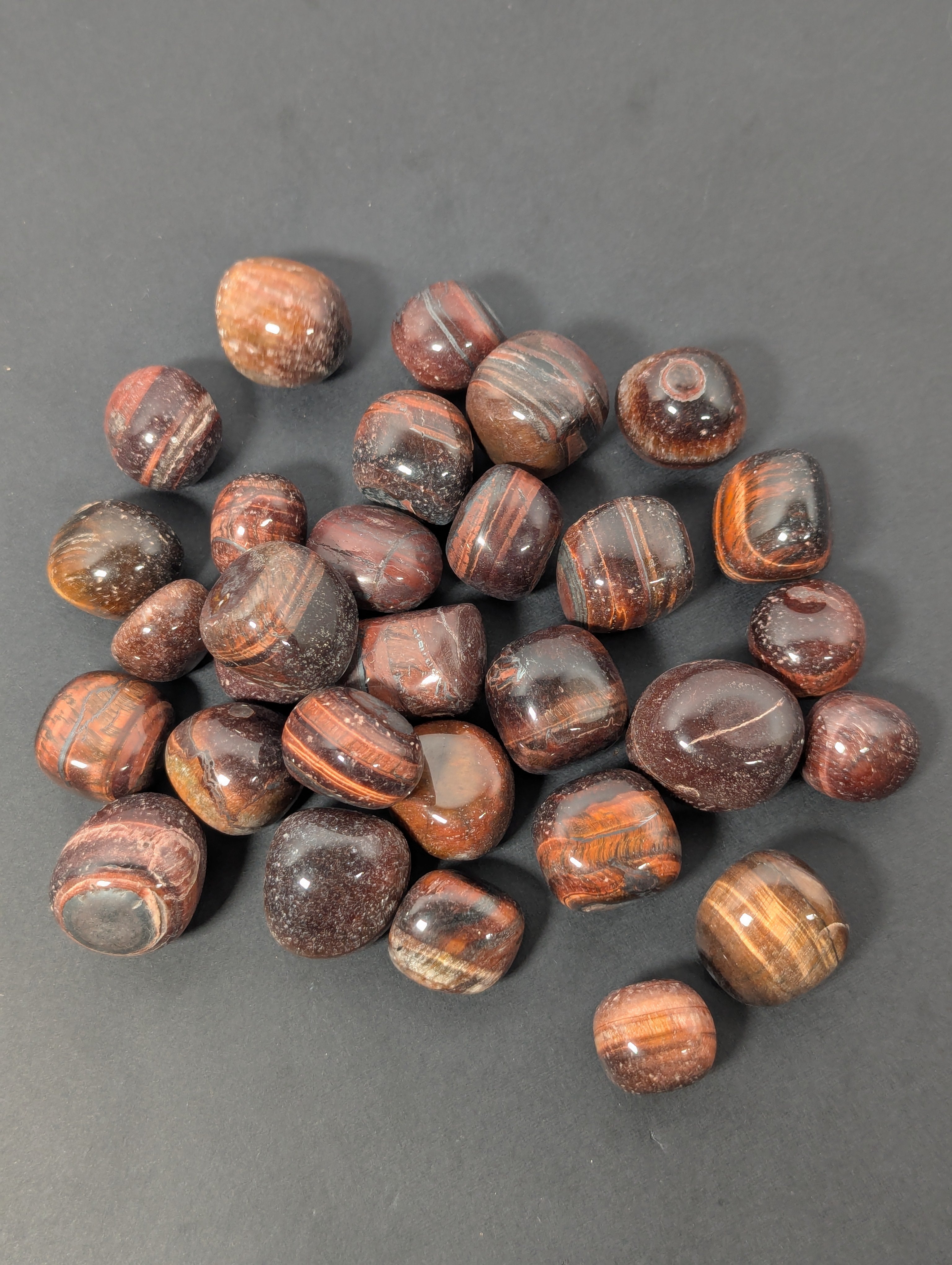 Red Tiger Eye Tumbled Stone — India