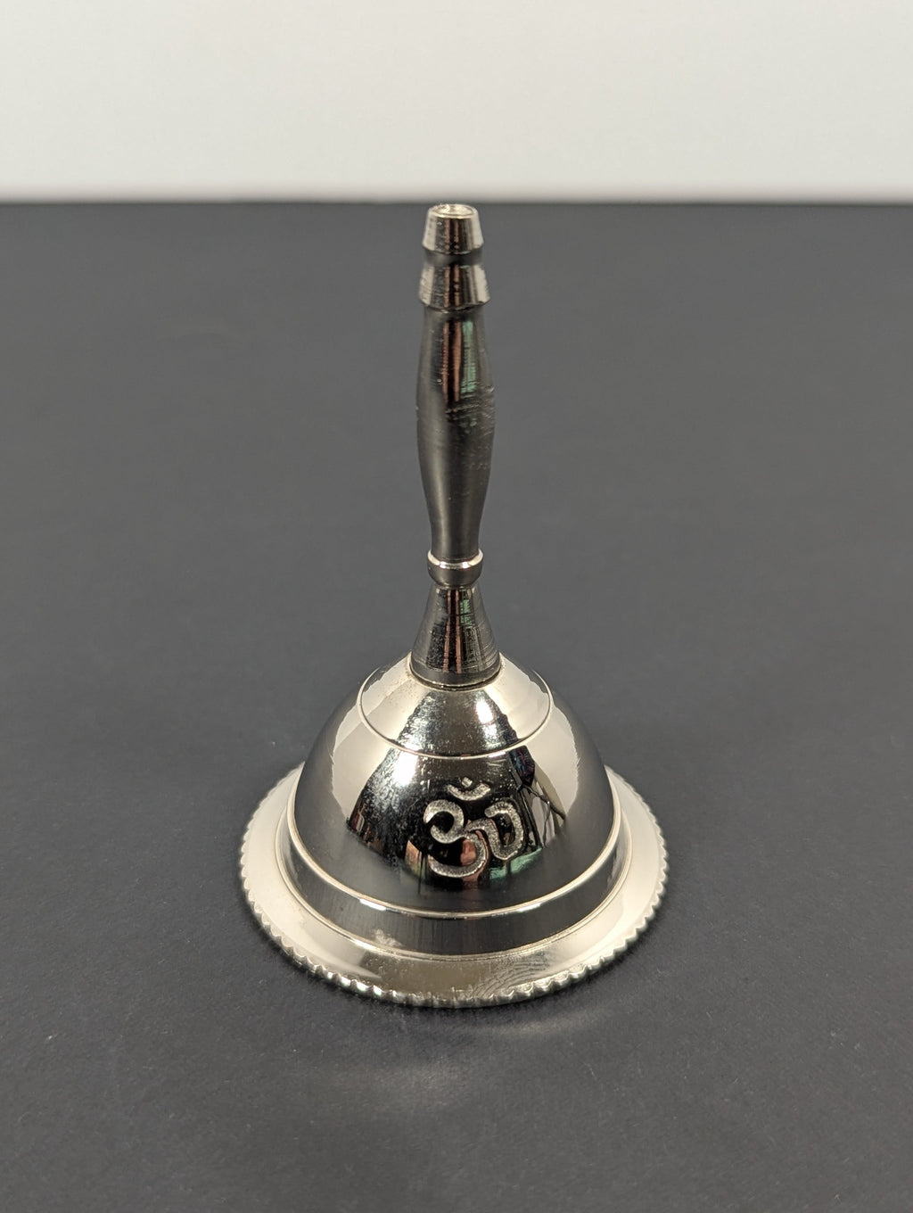 Silver OM Altar Bell – Witchy Ritual Bell