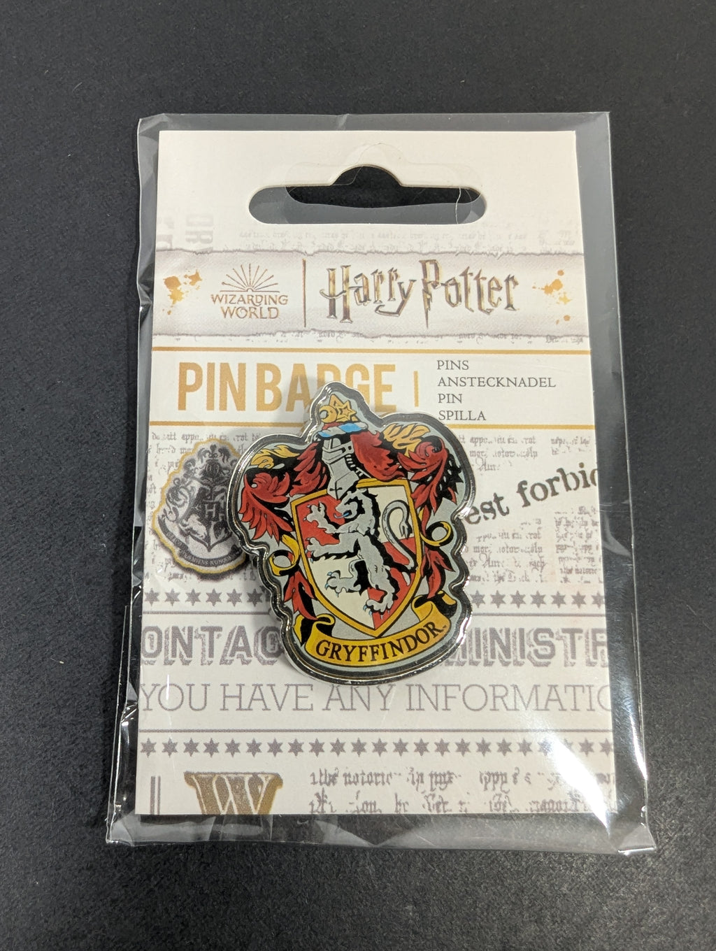 Harry Potter Gryffindor Pin Badge