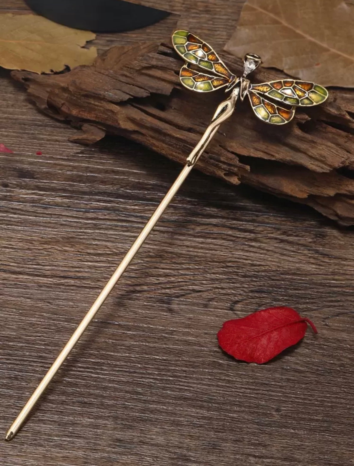 Enchanted Fairy Wing Hair Pin – Vintage-Inspired Bun Hair Accessory