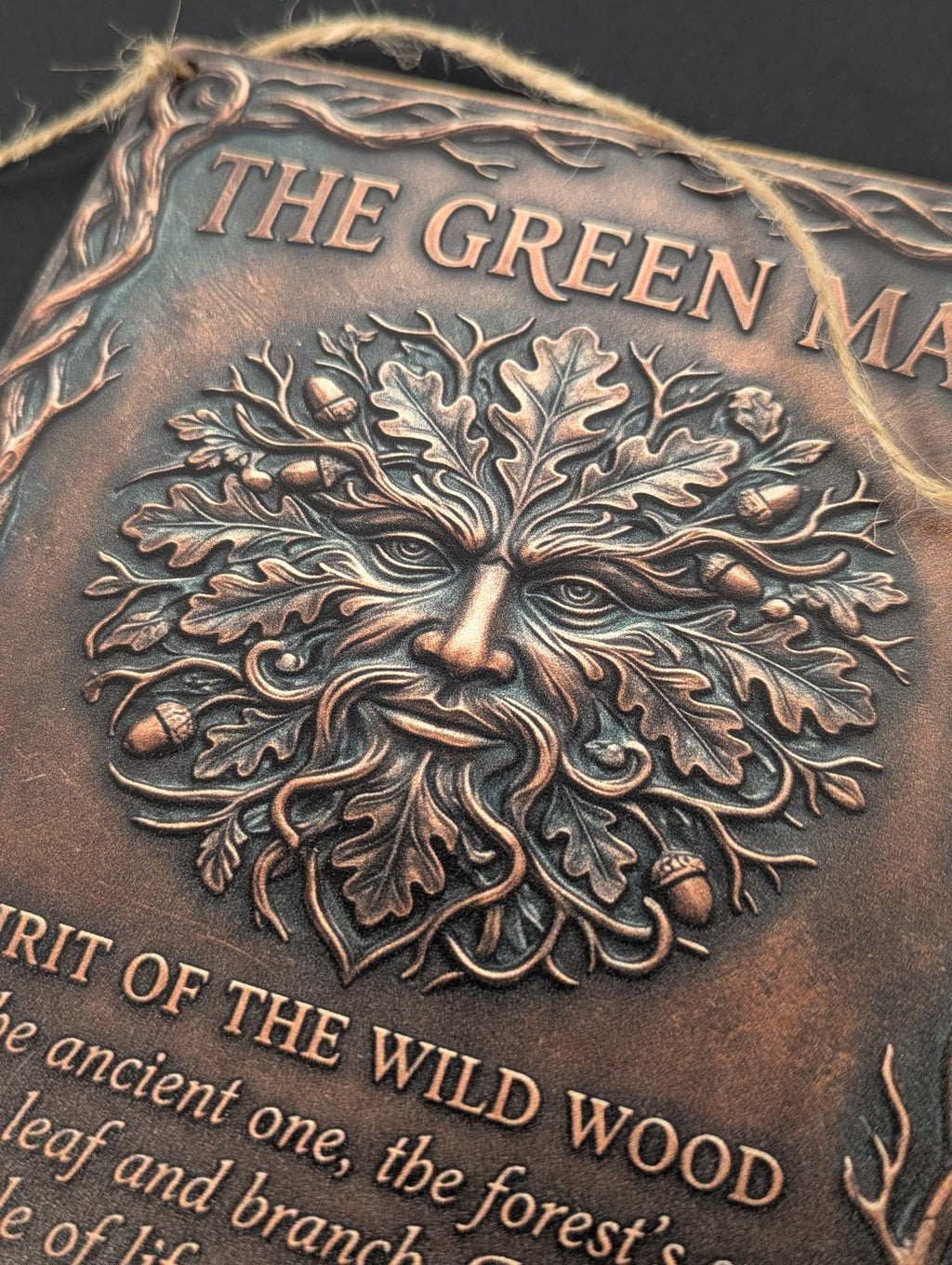 Green Man Guardian Spirit Wall Plaque
