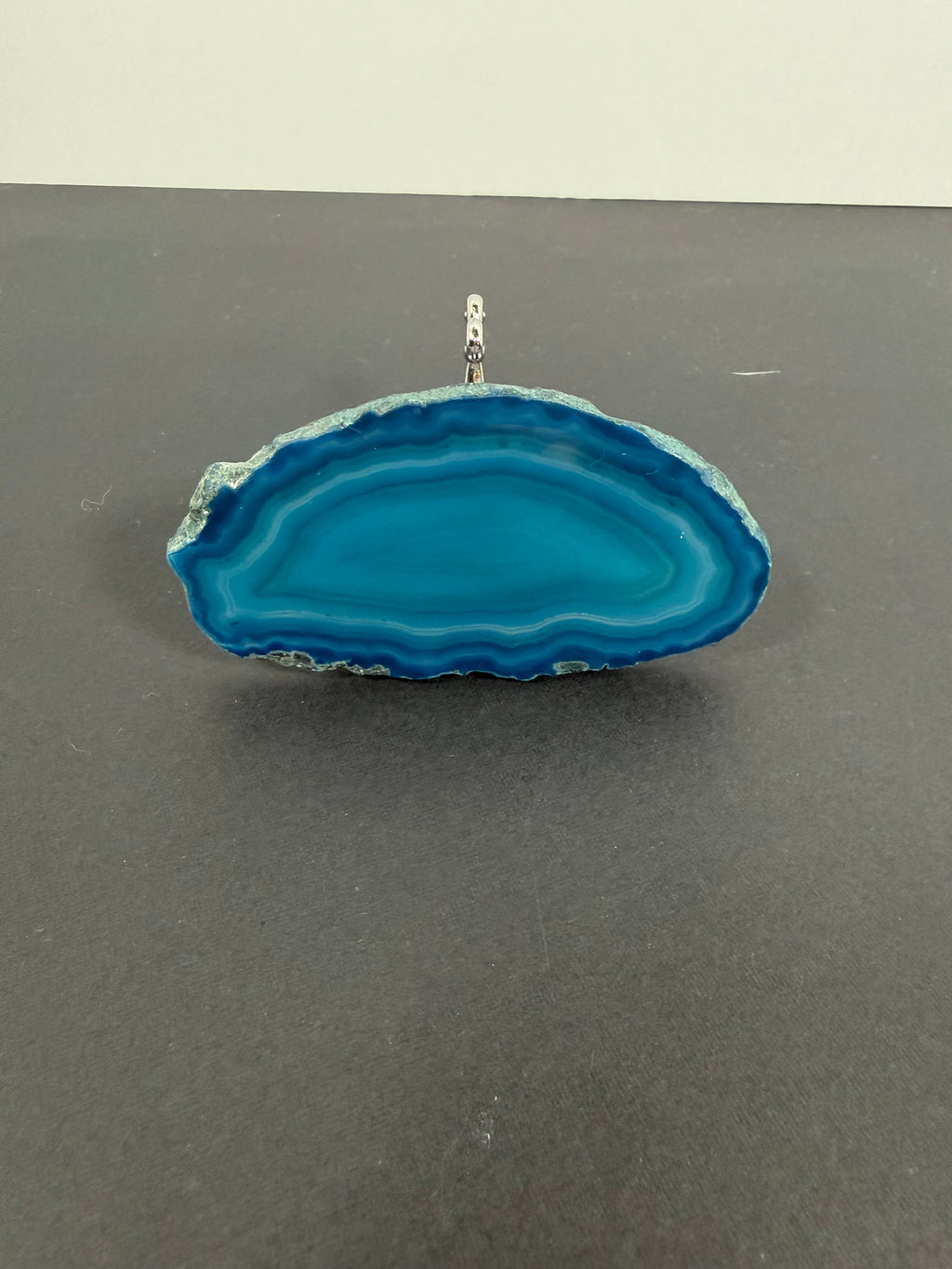 Teal Enhanced Agate Slice