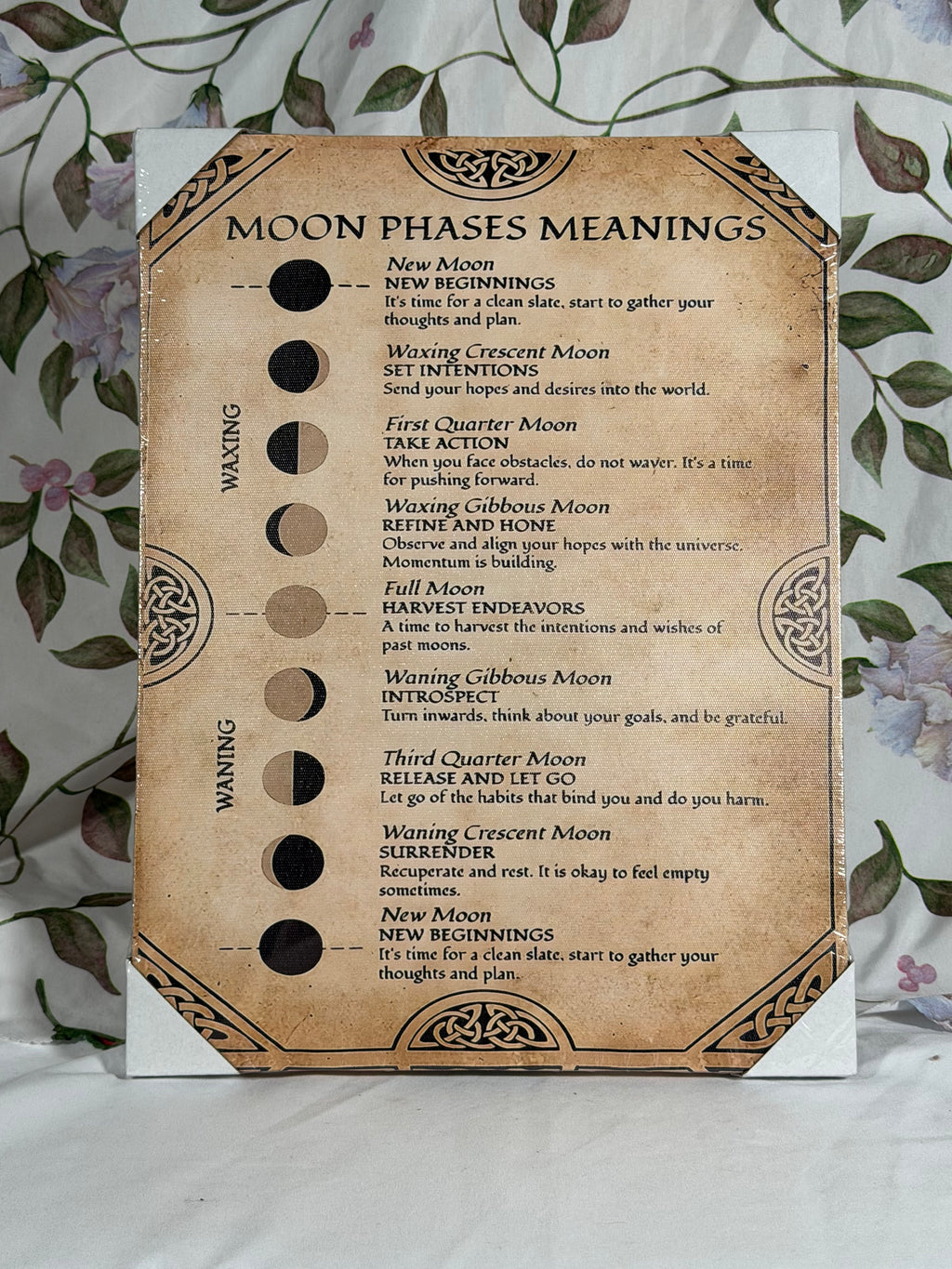 Moon Phases Meanings Canvas Art