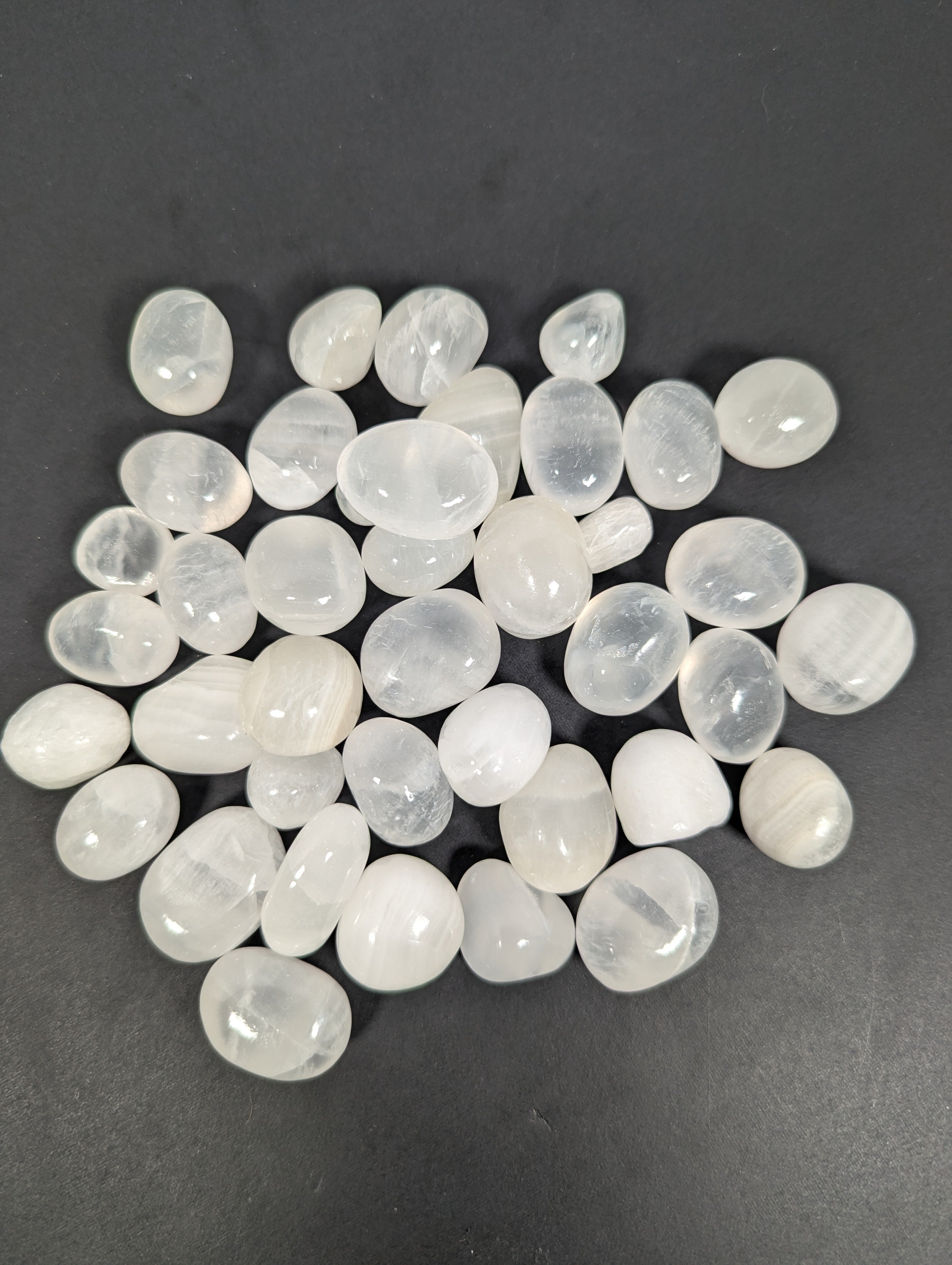 White Aragonite Tumbled Stone