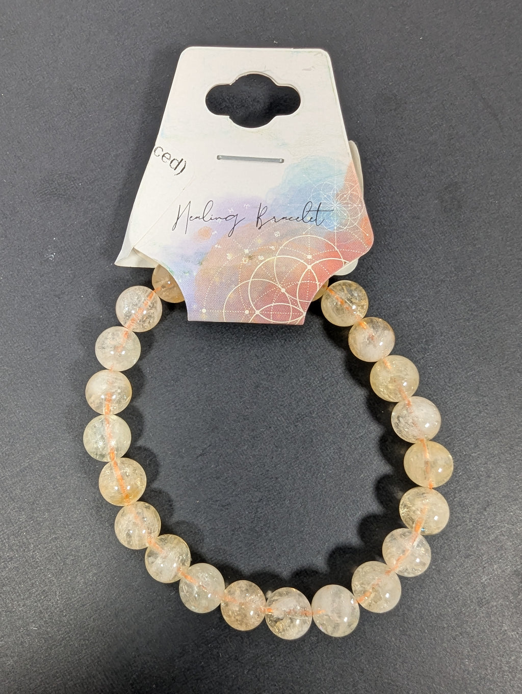 Enhanced Citrine Bead Bracelet