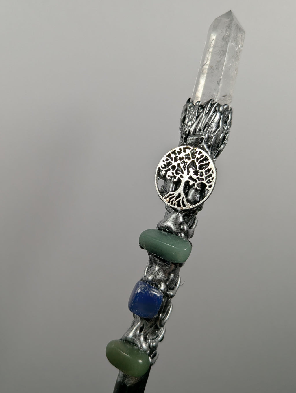 Premium Tree of Life Crystal Quartz Decorative Wand