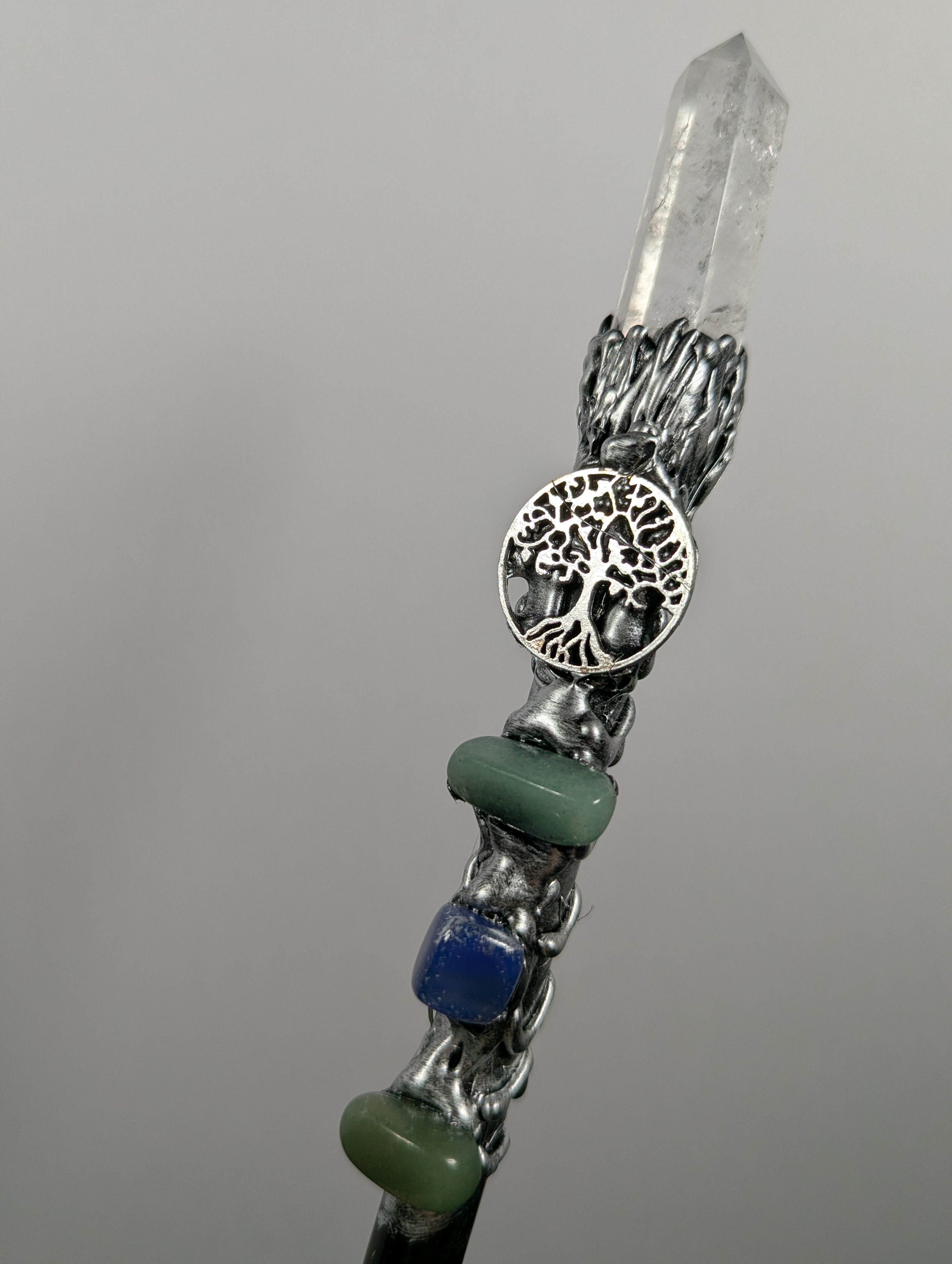 Premium Tree of Life Crystal Quartz Decorative Wand