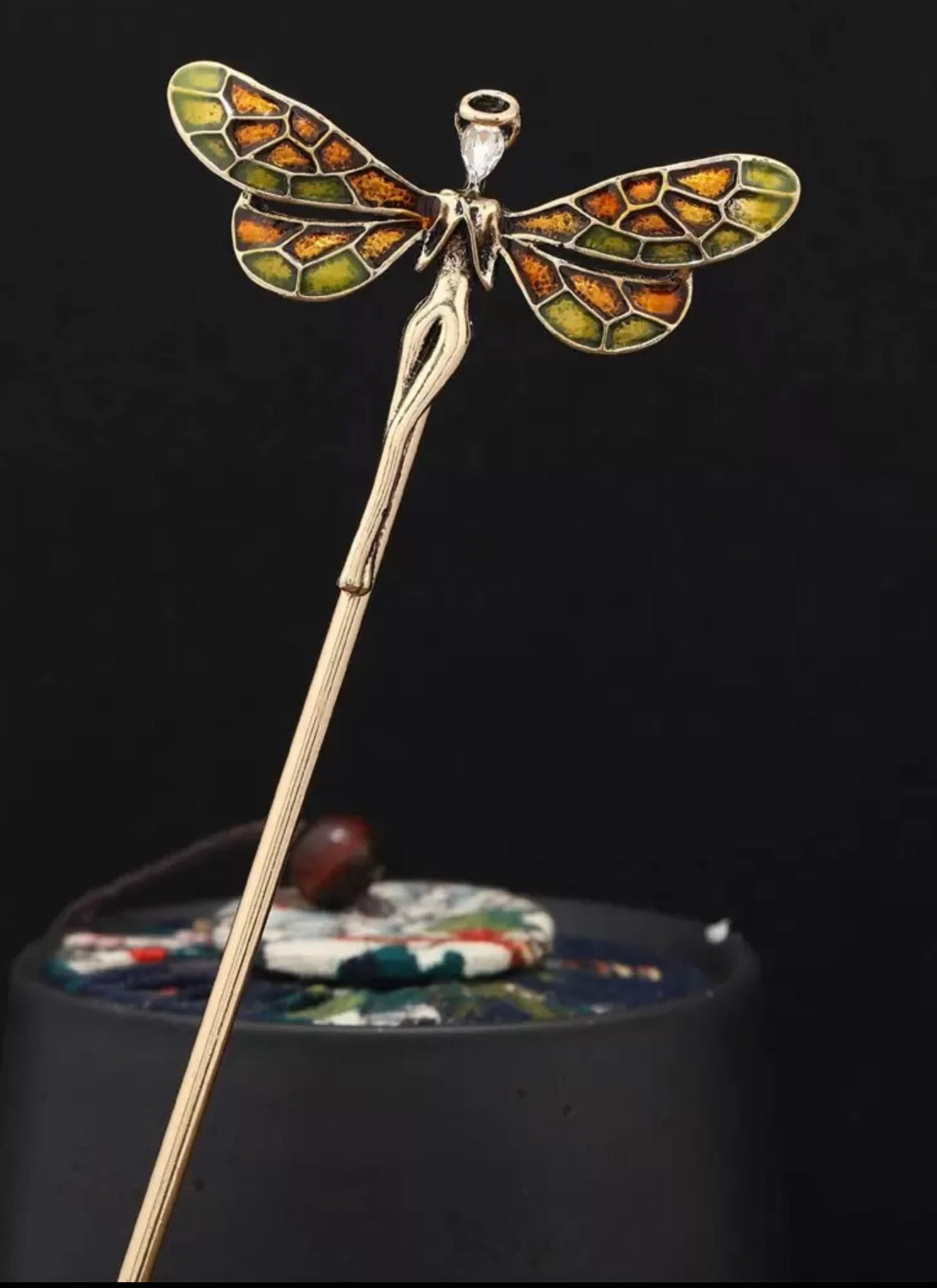 Enchanted Fairy Wing Hair Pin – Vintage-Inspired Bun Hair Accessory