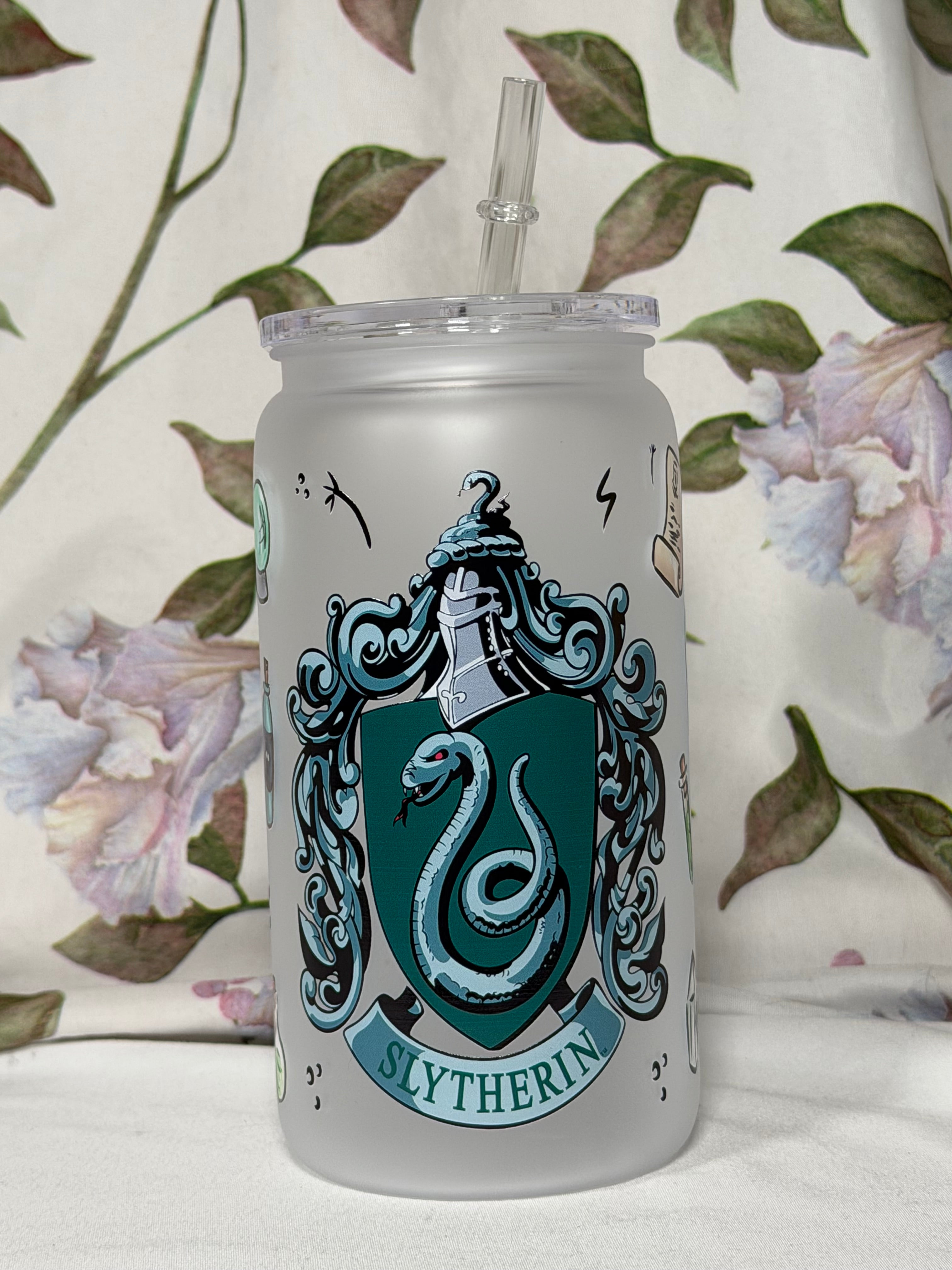 Serpent House Plastic Tumbler with Lid and Straw