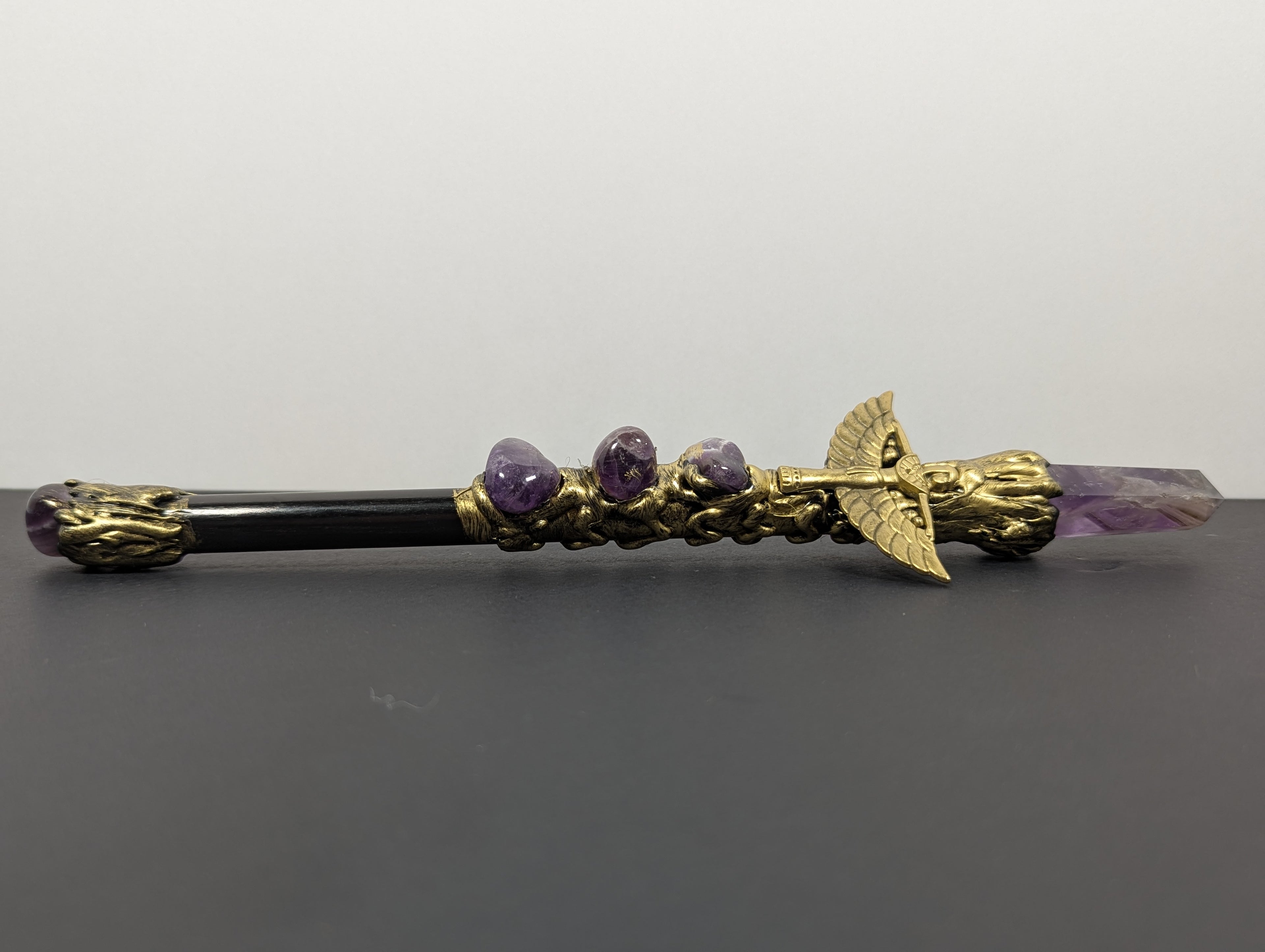 Premium Golden Isis Amethyst Decorative Wand