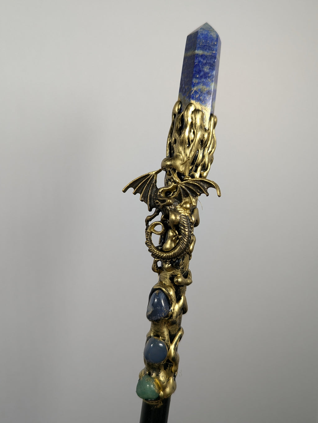 Premium Dragon Lapis Lazuli Decorative Wand