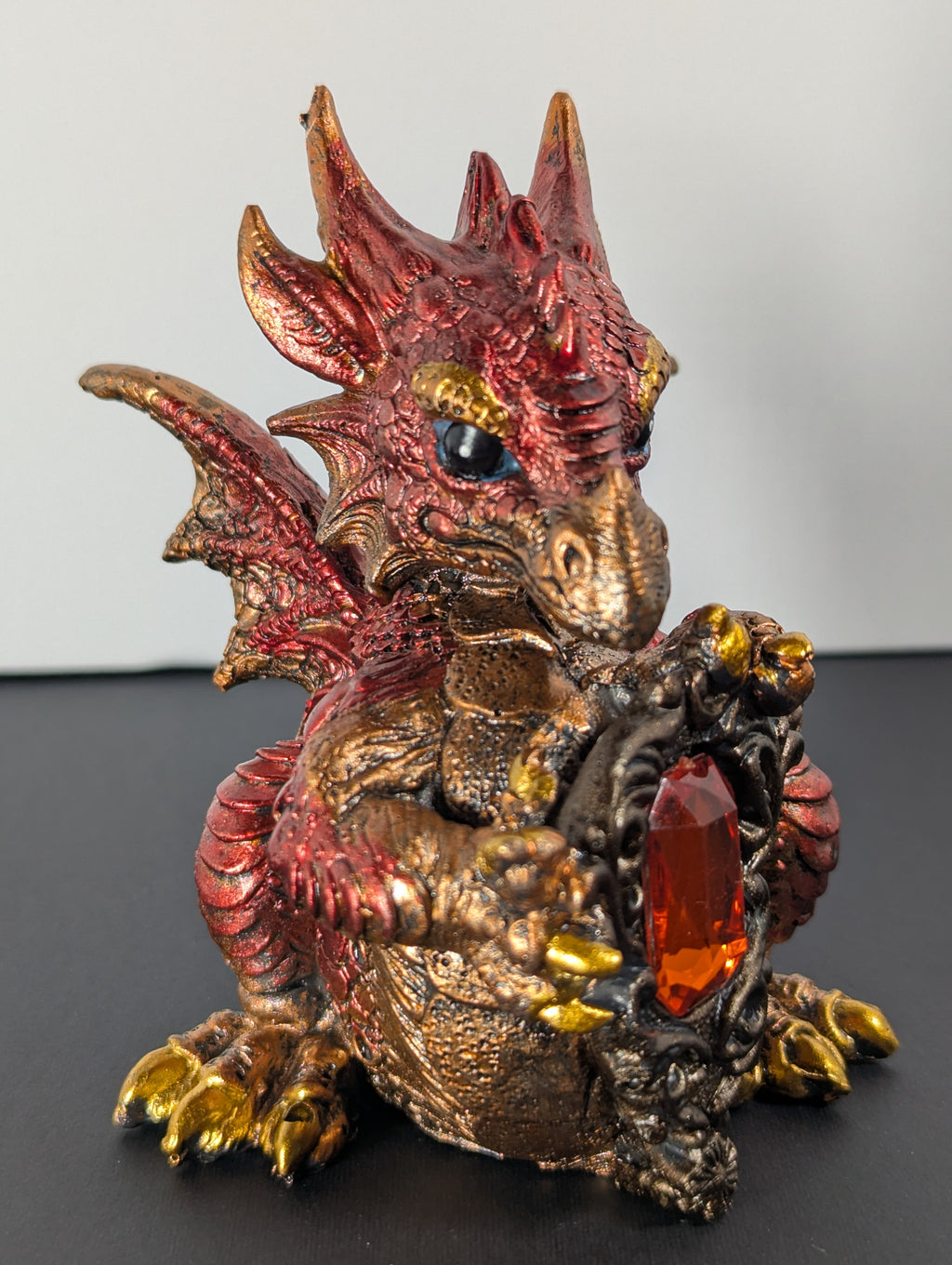 Red Jewel Dragon Figurine