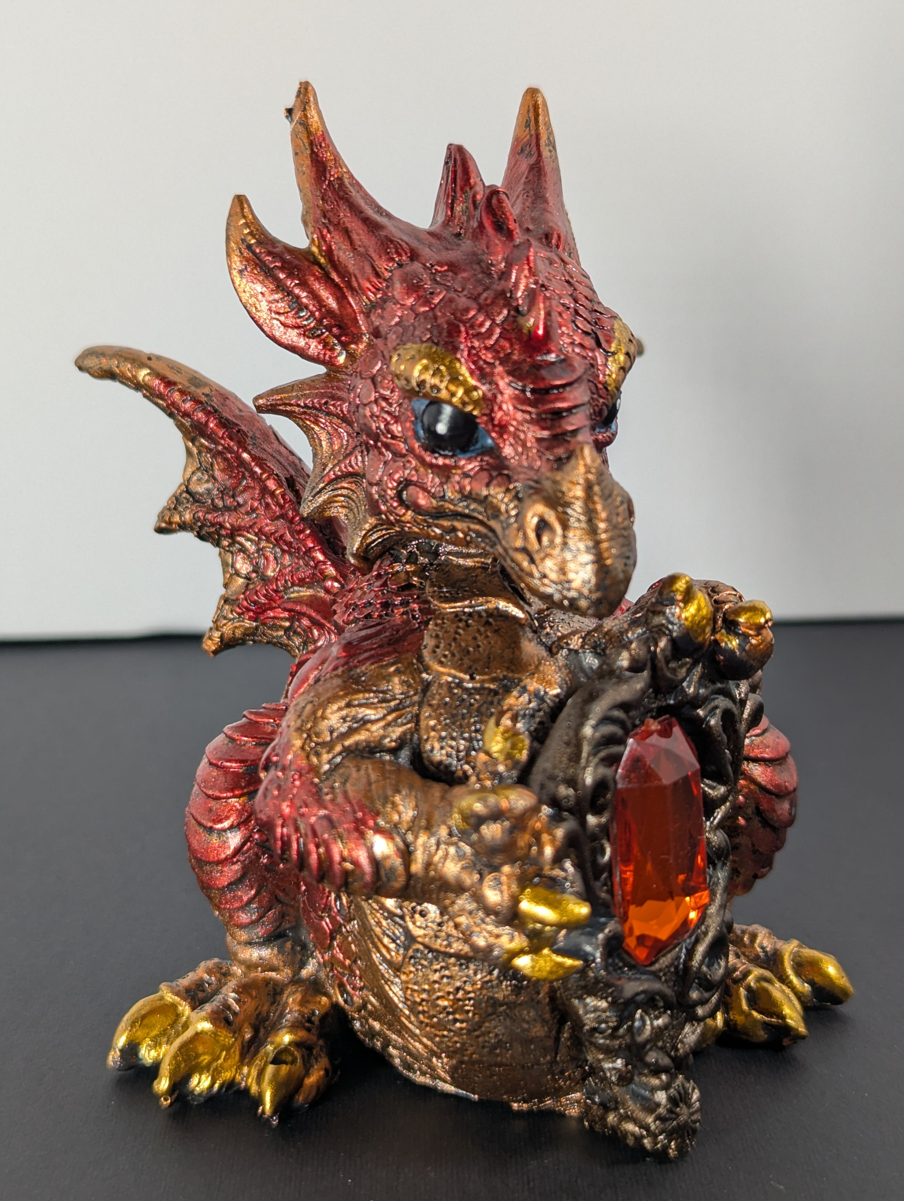 Red Jewel Dragon Figurine