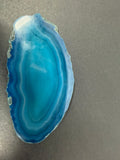 Teal Enhanced Agate Slice