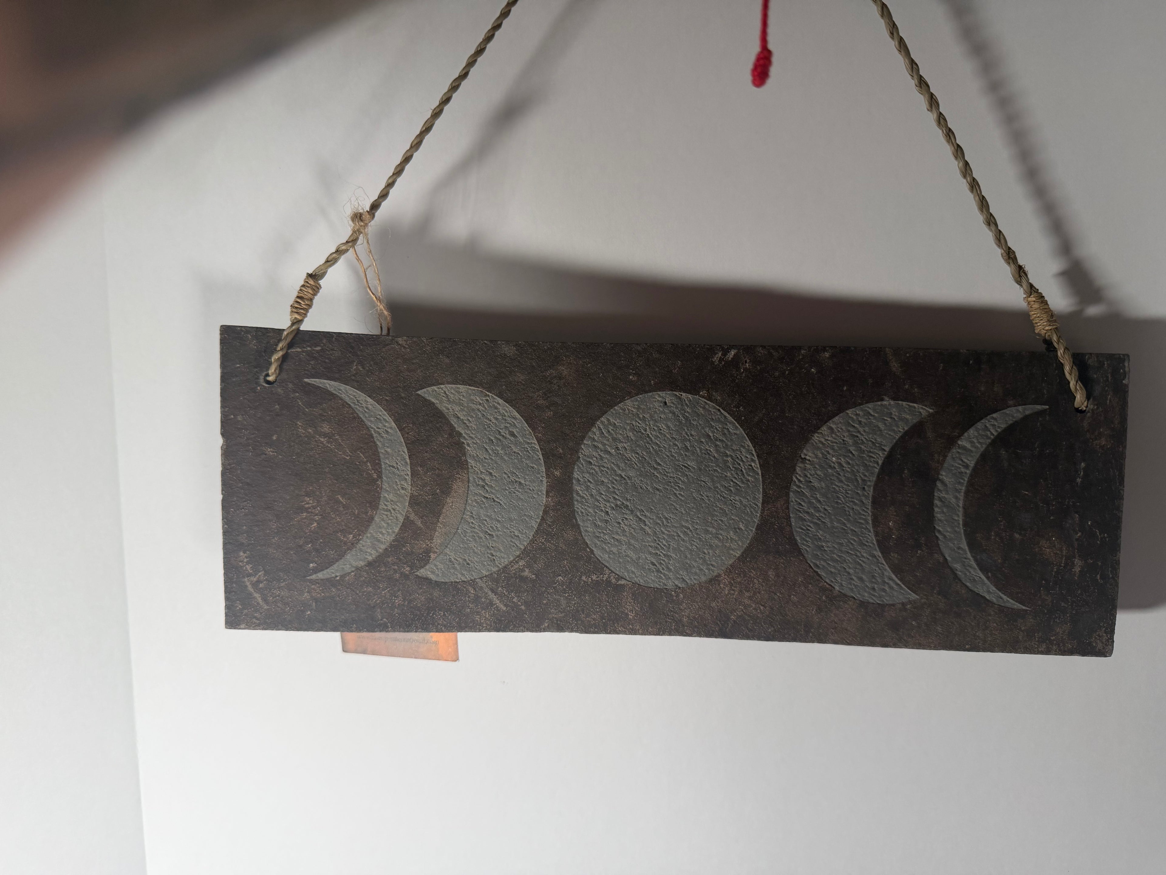Natural Stone Triple Moon Phases Wall Hanging – 12”