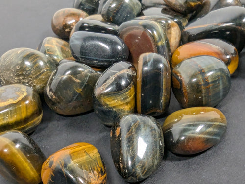 Blue and Gold Tiger Eye Tumbled Stone
