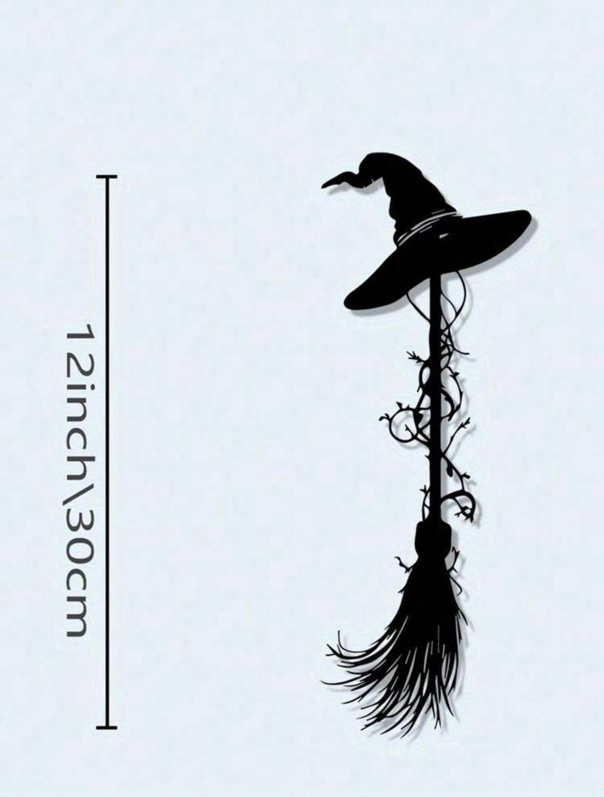 Witch’s Hat & Broom Metal Wall Art