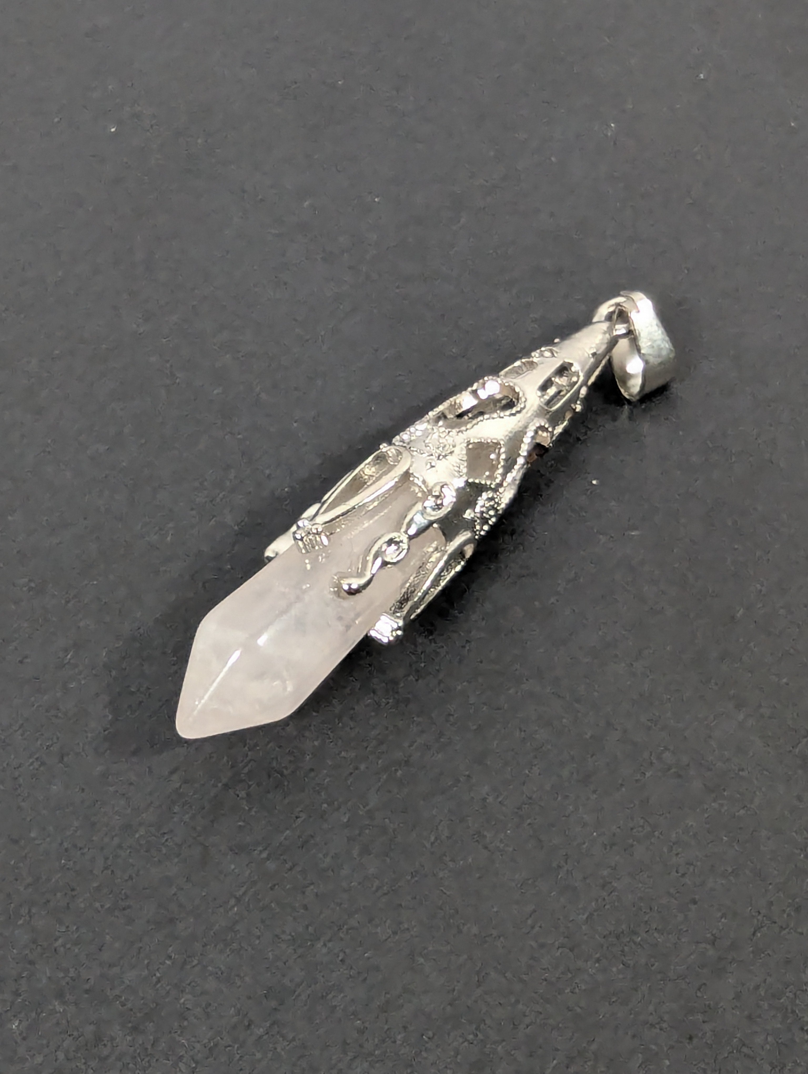 Assorted Rose Quartz Pendulum Pendant