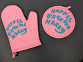 Happee Birthdae Oven Mitt & Pot Holder Set