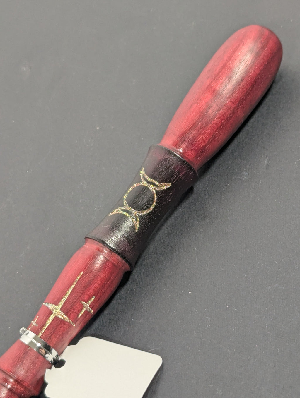 Lunar Heart Purpleheart Handcrafted Decorative Wand