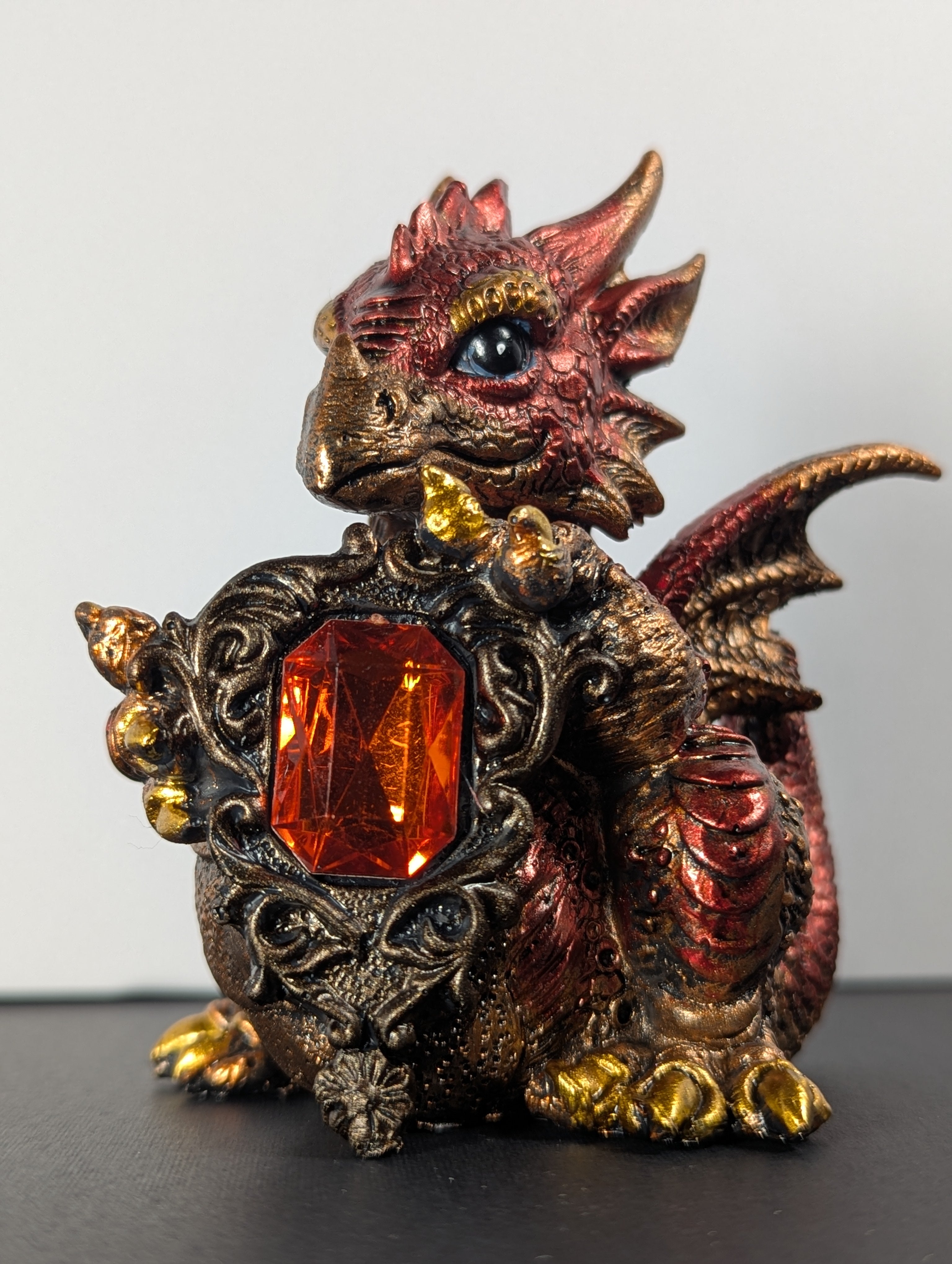 Red Jewel Dragon Figurine