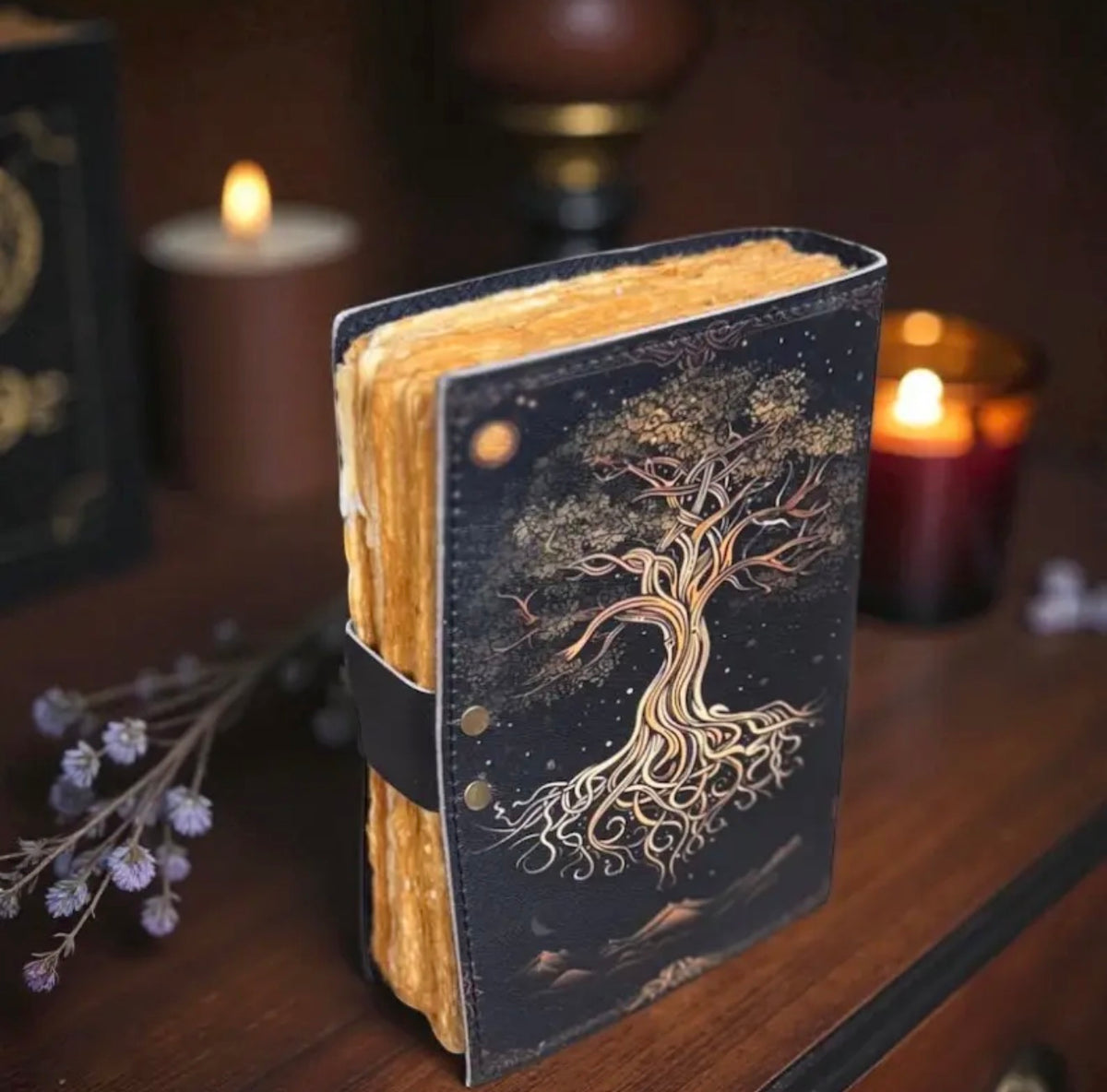 Tree of Life Genuine Leather Grimoire Journal – 200 Pages