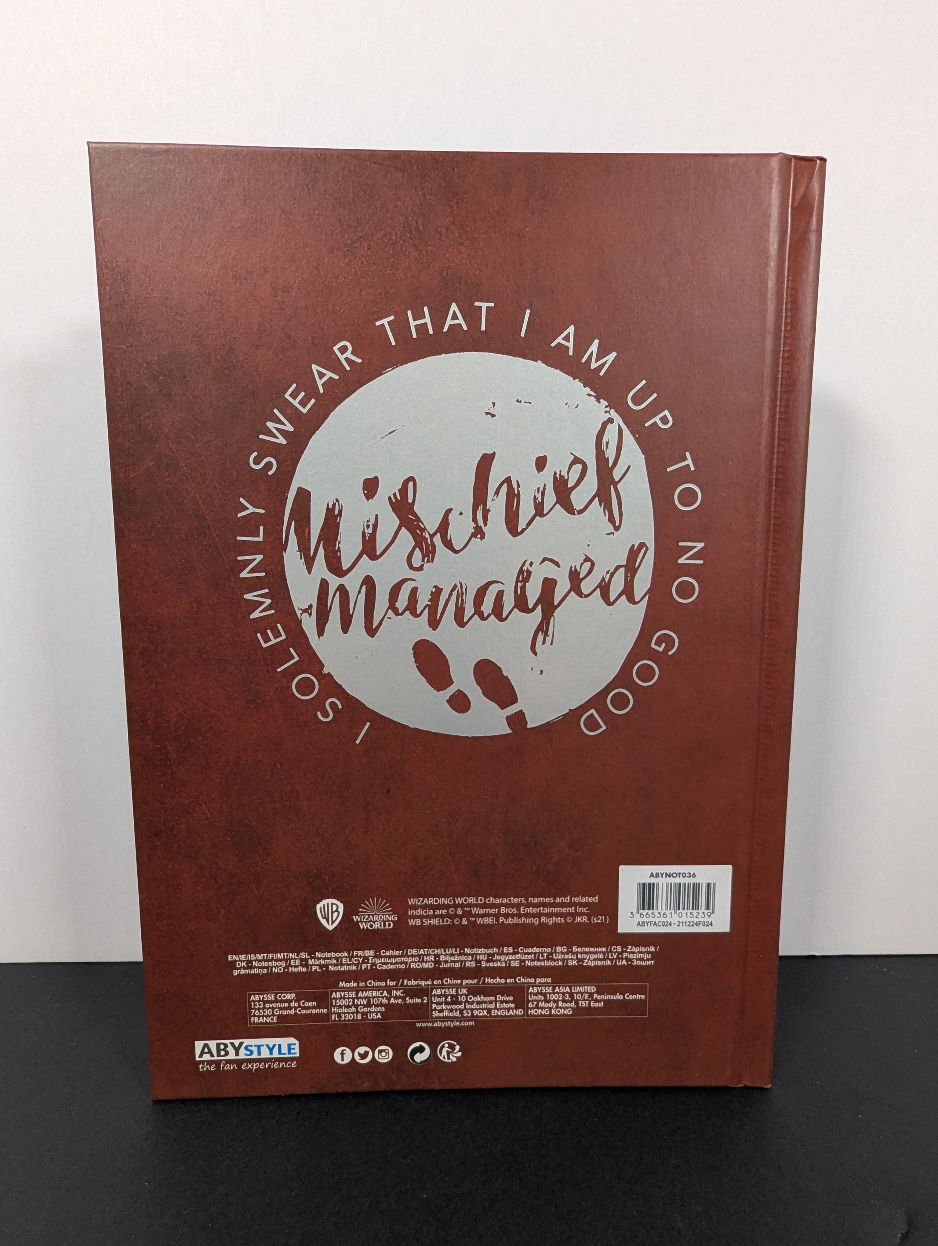 Harry Potter Marauder’s Map Hardcover Notebook