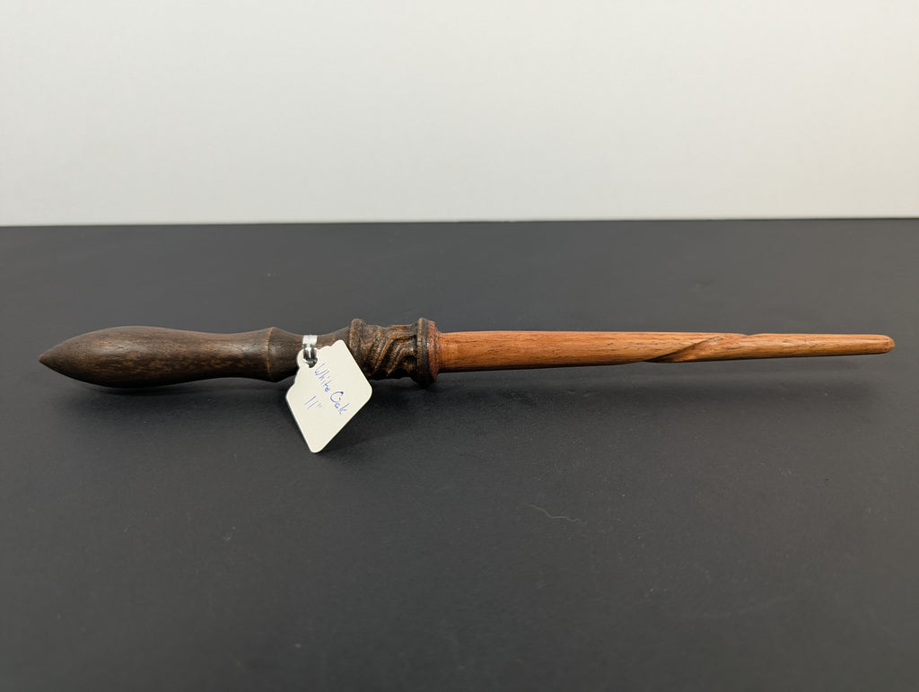 White Oak Handcrafted Decorative Wood Wand — 11”