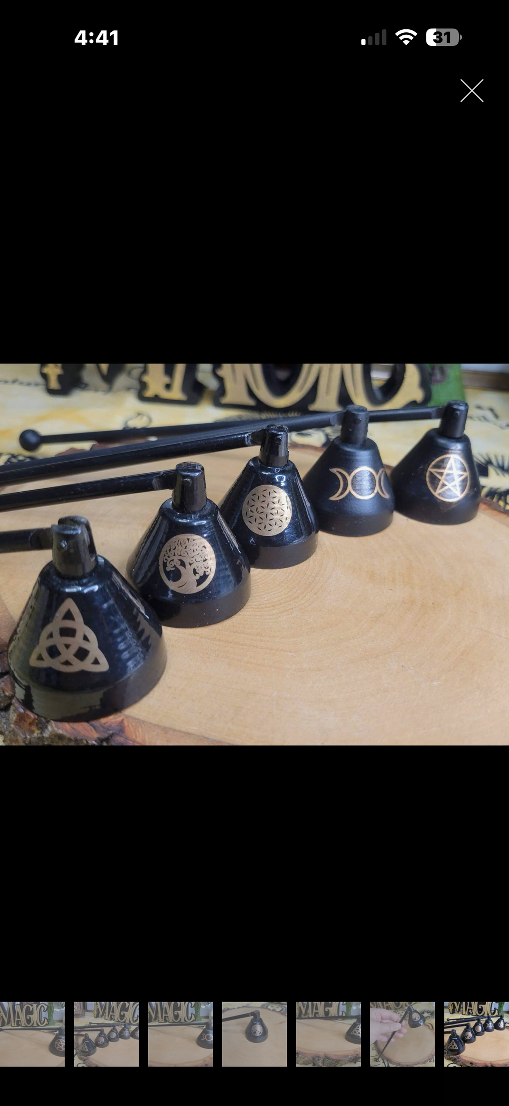 Pentacle Mini Iron Candle Snuffer